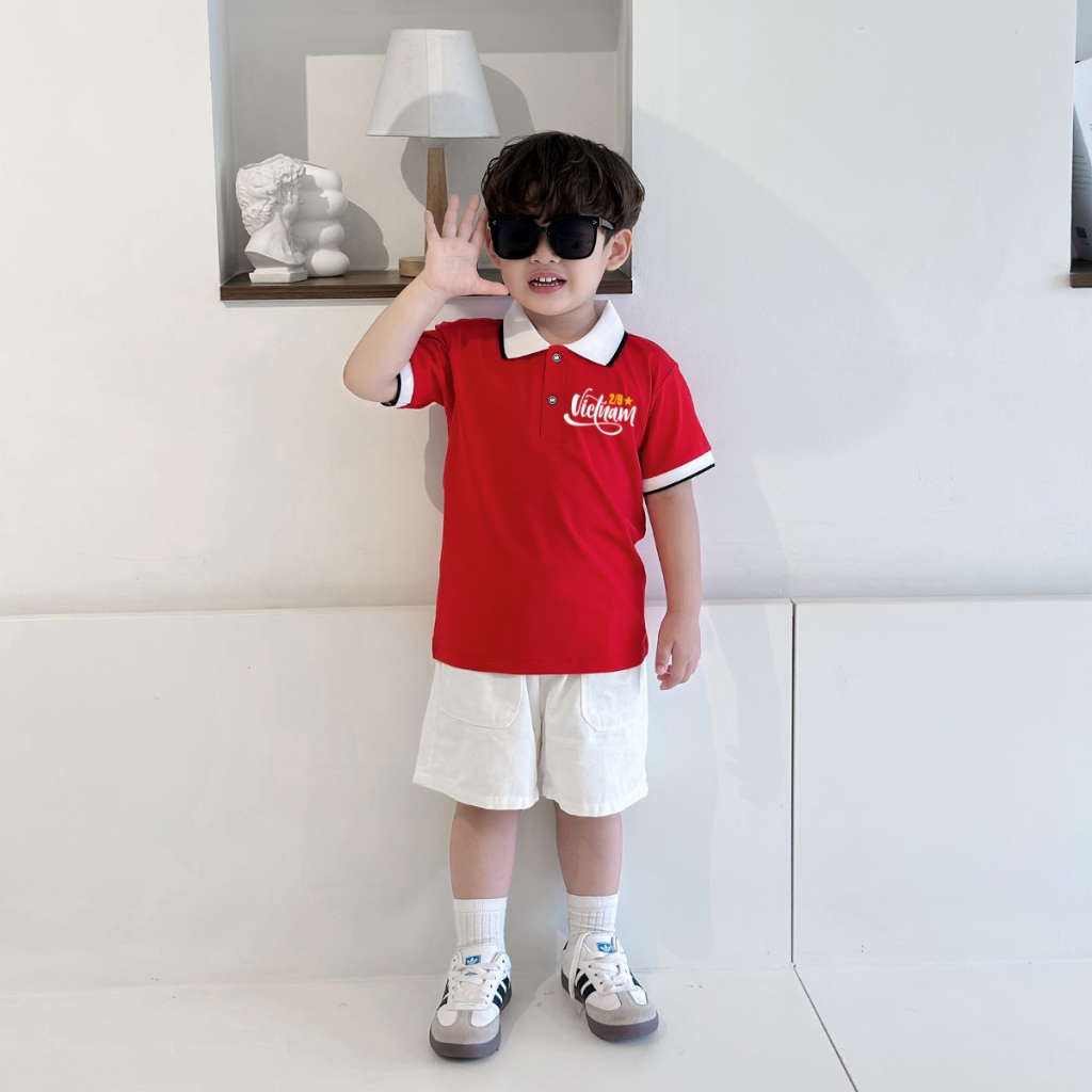 Áo Polo bé trai in hình 'Cờ đỏ sao vàng Việt Nam' - Loza Kids PY072_thumbnail_5