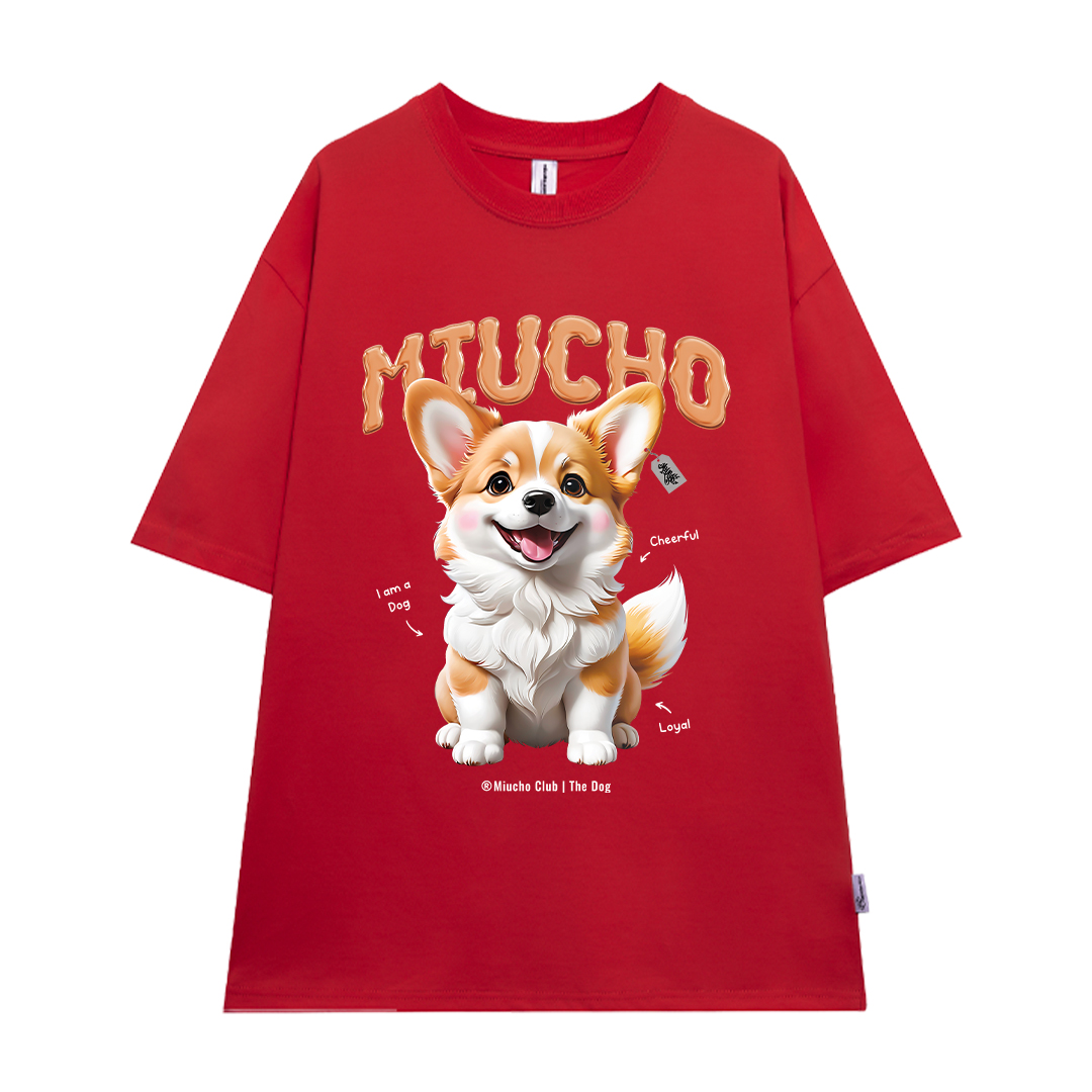 Áo thun form rộng 12 con giáp tuổi Tuất ATD1237 Miucho tay ngắn cổ tròn in mix_thumbnail_18