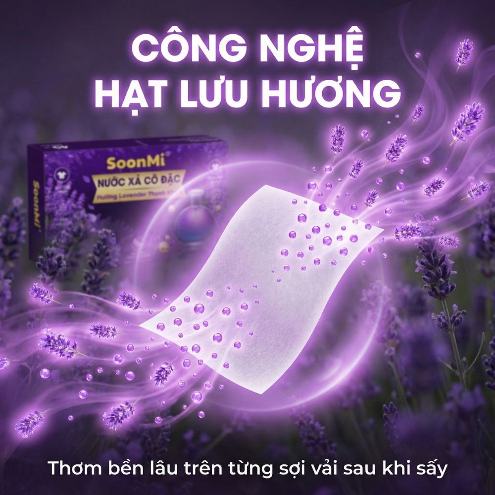 Giấy Thơm Quần Áo SoonMi Hương Lavender - chuyên dụng máy giặt sấy, máy sấy quần áo, khử mùi xe hơi, thơm tủ áo_thumbnail_3