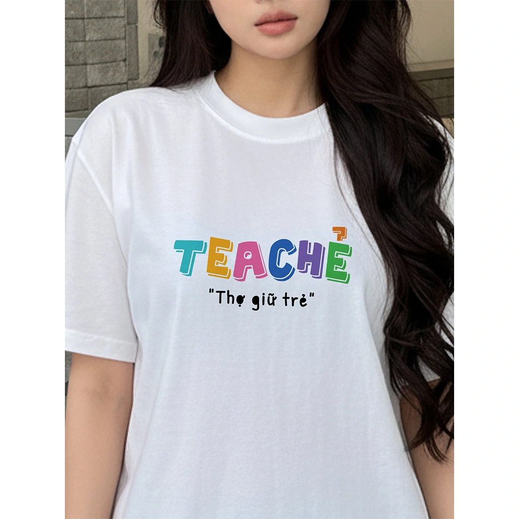 Áo thun unisex form rộng Miucho Club chất vải mềm mại thoáng mát in chữ basic Thợ giữ trẻ 2858_thumbnail_8