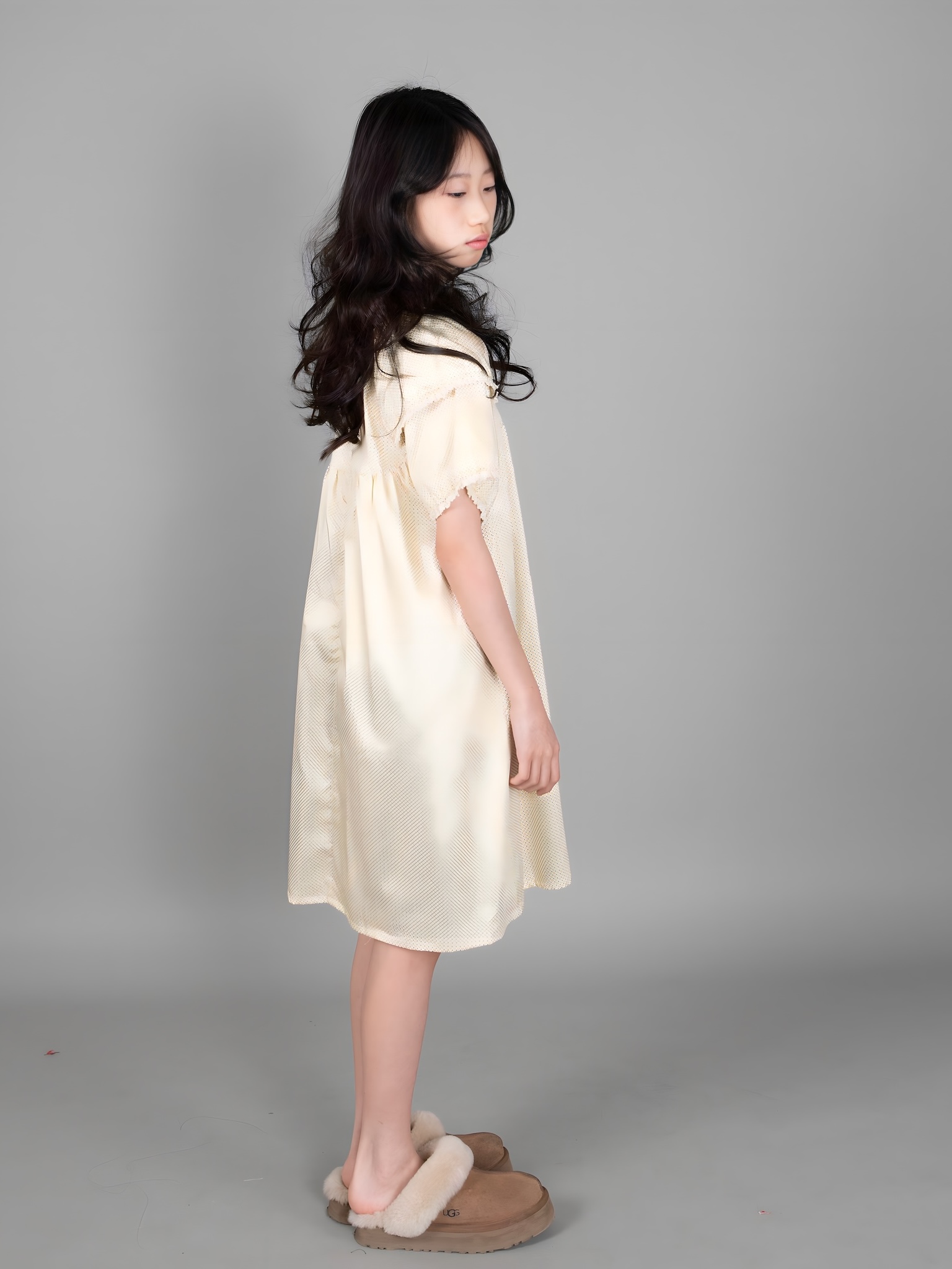 Váy họa tiết hoa vàng chấm xanh tay viền zen_thumbnail_2