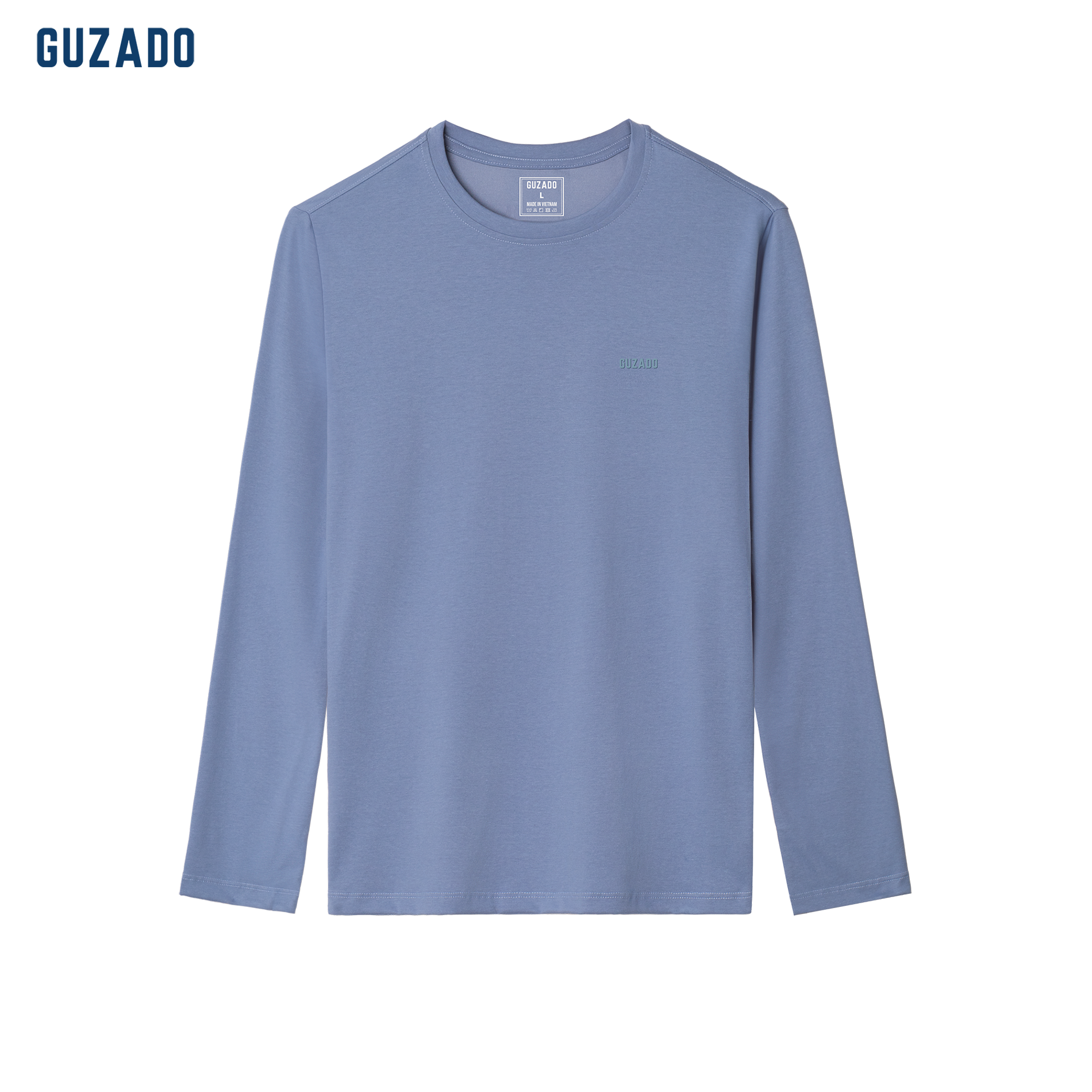 Áo Dài Tay Cotton CVC GUZADO Form Basic GDT03_thumbnail_0