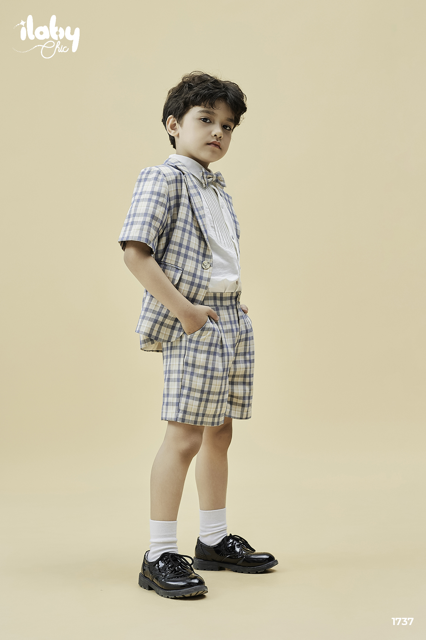 Set vest blazer cộc tay kèm nơ_thumbnail_2