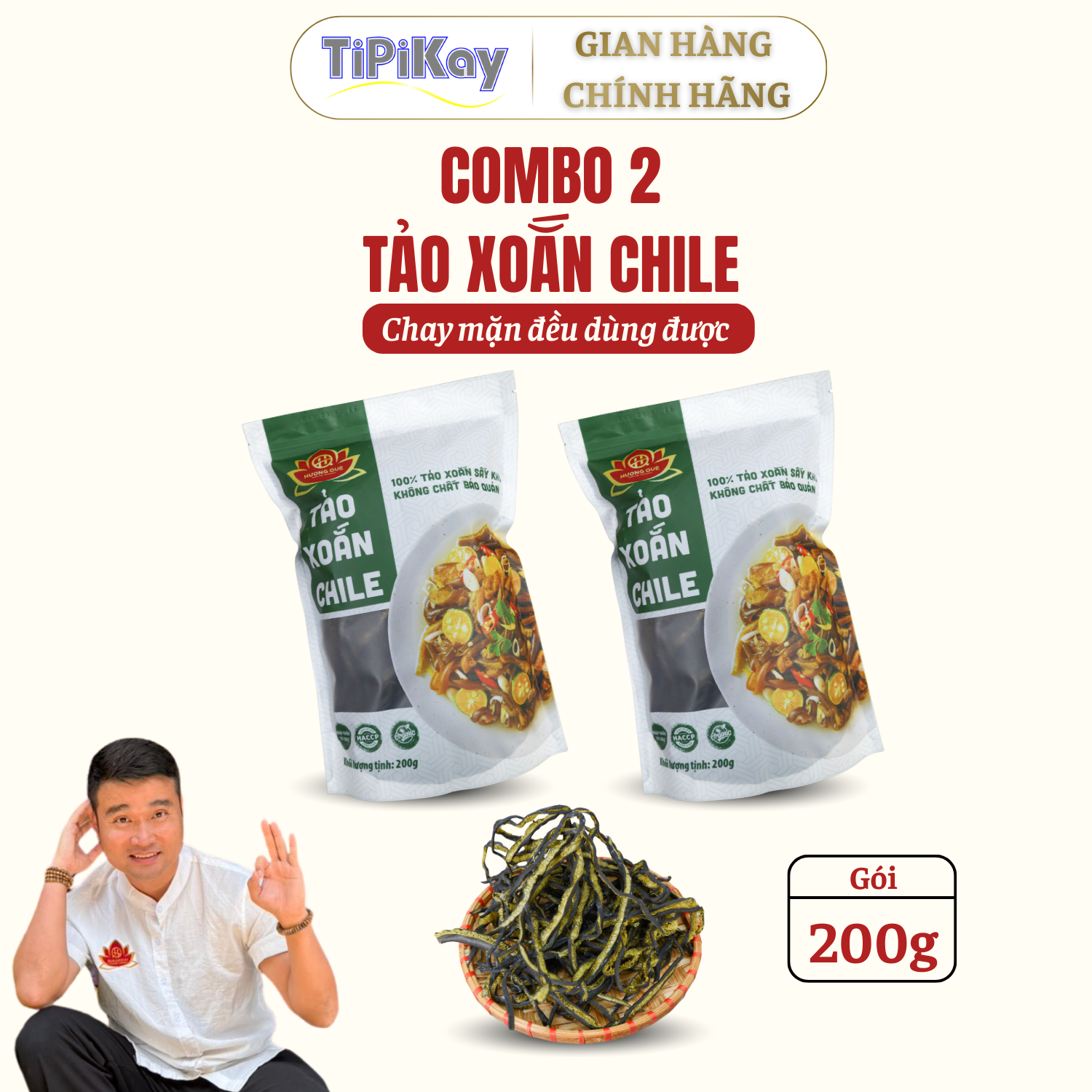 [Combo 2 món] 2 Tảo Xoắn Chile 200g CBTP-2TX200G
