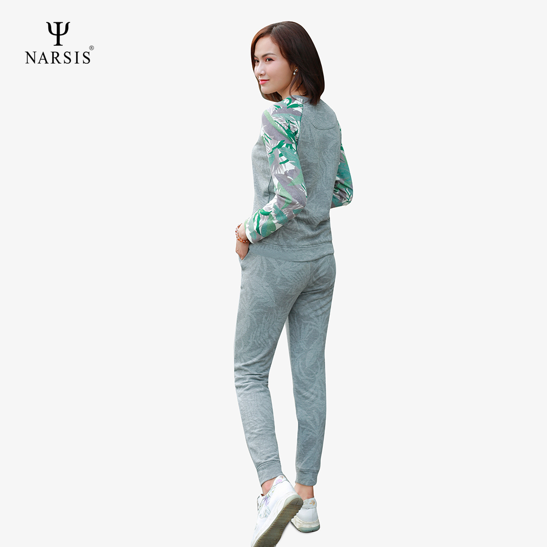 BỘ THU ĐÔNG NỮ M8053 NARSIS VẢI NỈ ẤM ÁP, MỀM MẠI, THÍCH HỢP MÙA ĐÔNG, GIỮ NHIỆT TỐT