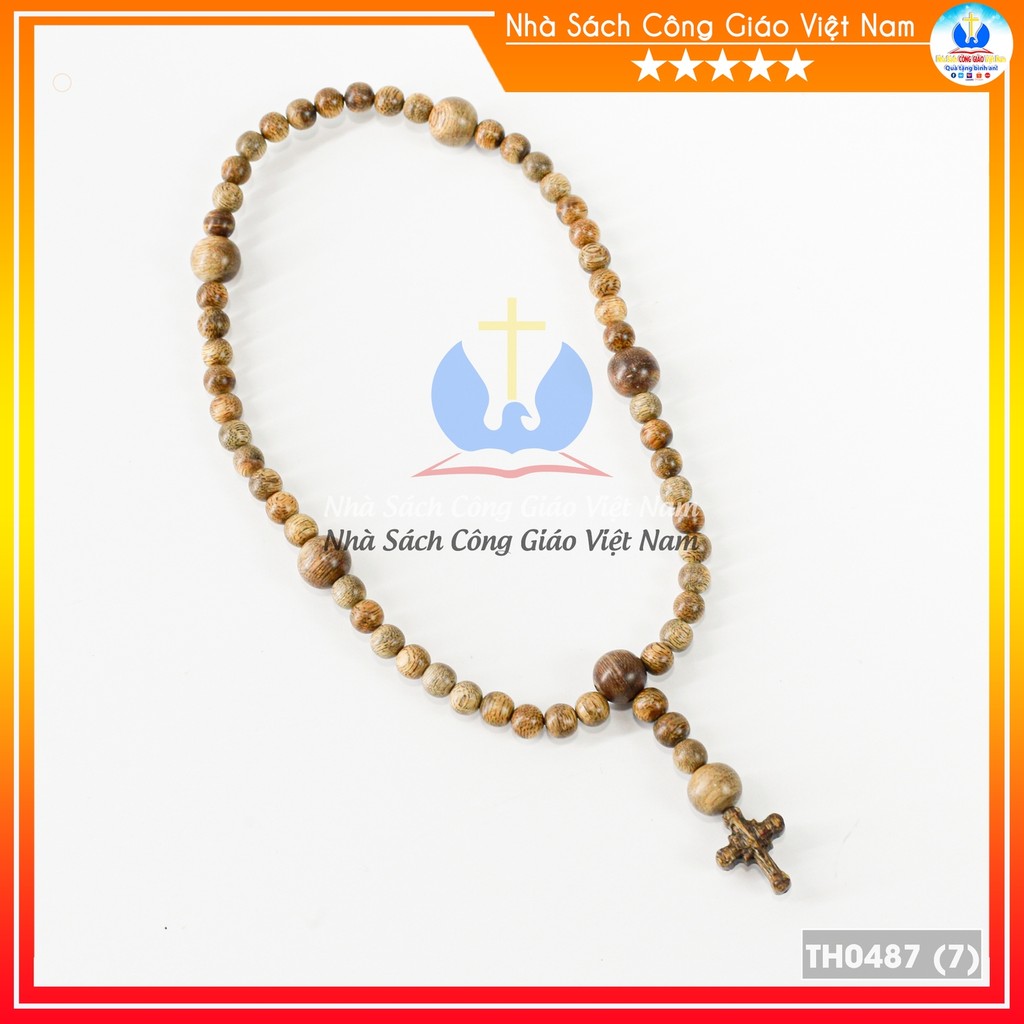 Tràng chuỗi Mân Côi 50 hạt trầm núi non 8ly mix 10ly NS162 Quà tặng Công Giáo, GIÁNG SINH, sinh nhật - TH0487_thumbnail_1