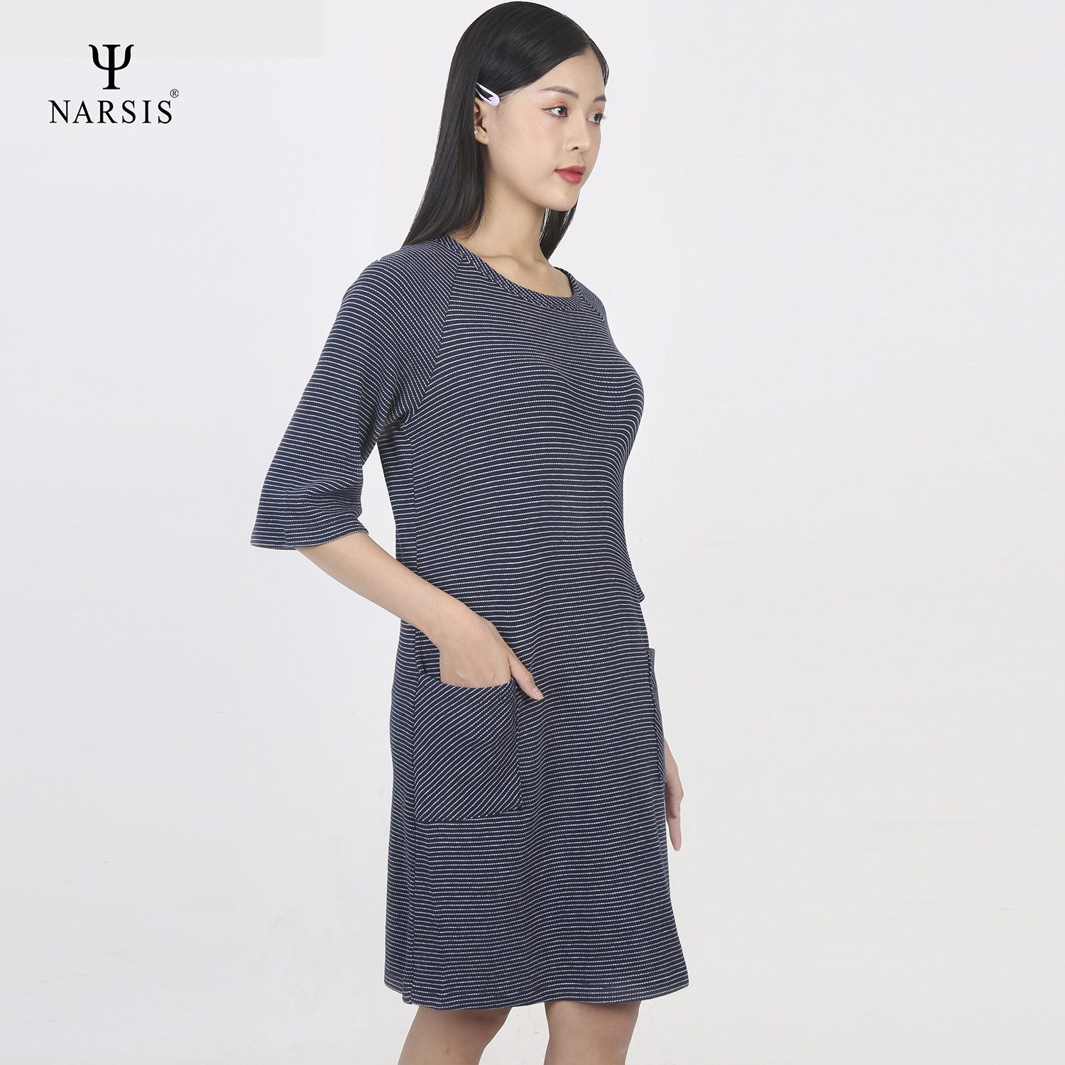 VÁY NỮ B8015 NARSIS VẢI LEN COTTON ẤM ÁP, THOÁNG MÁT, GIỮ ẤM TỐT, MỀM MẠI, GIỮ ẤM TỐT, MỀM MẠI_thumbnail_0