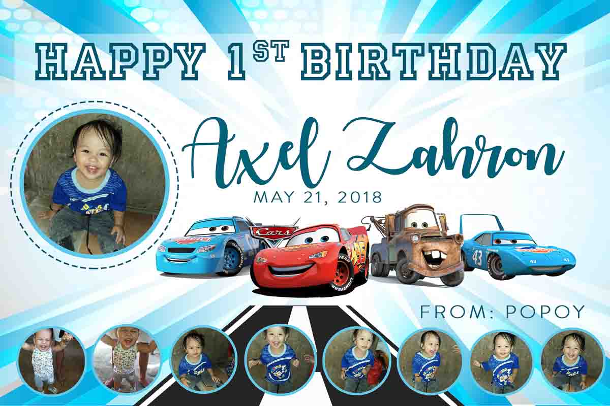 Cars Theme Birthday Tarp