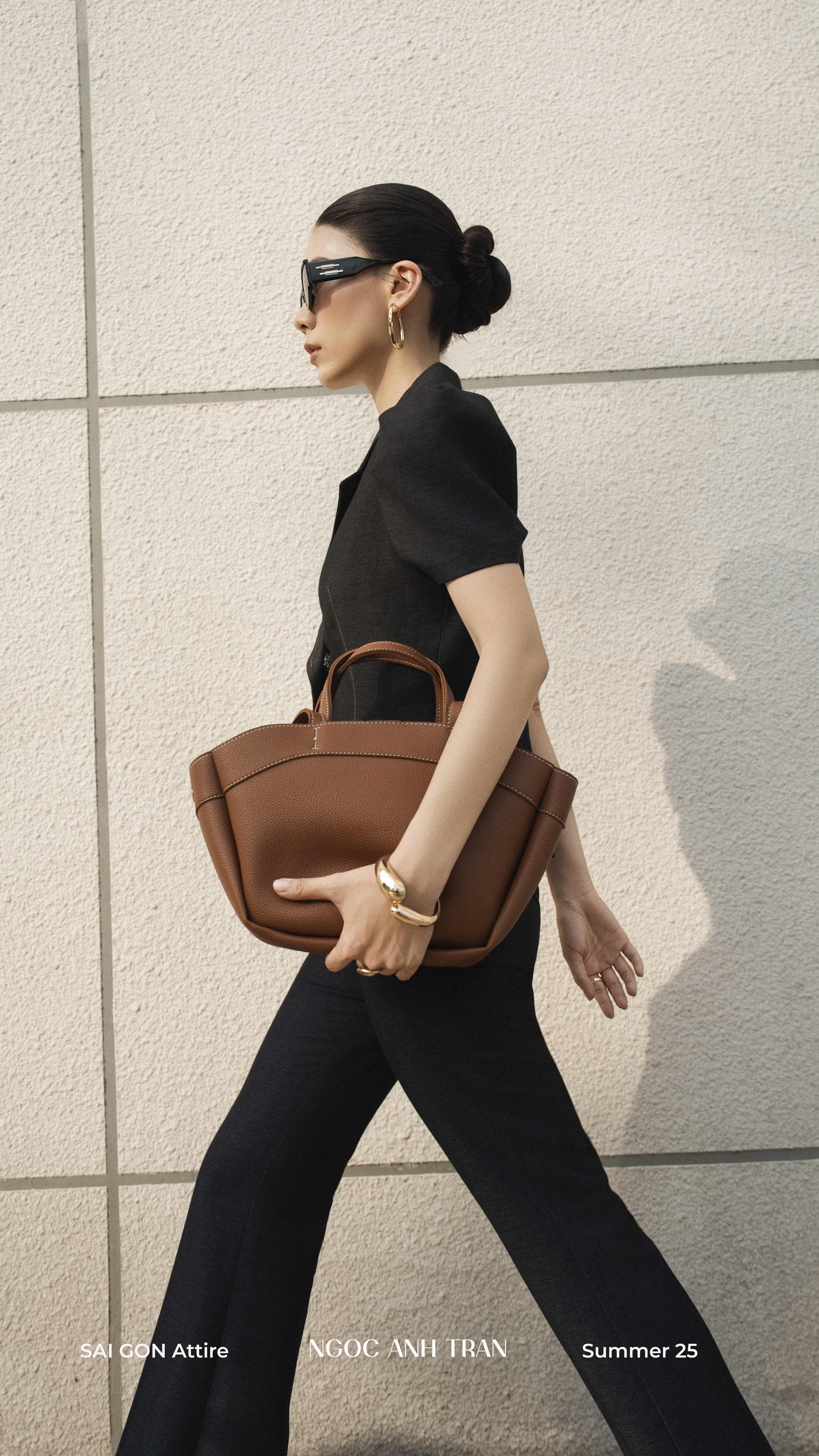 Set A177 - Set áo lửng denim phối quần loe cùng màu