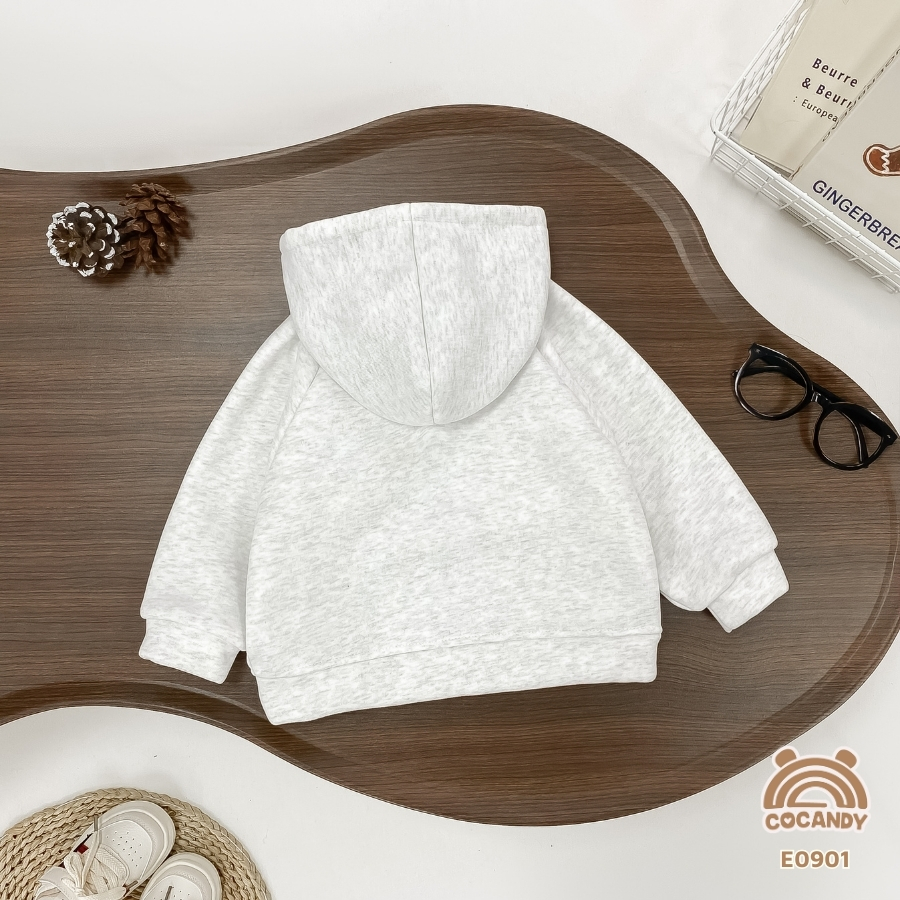 Áo dài nỉ XÁM hoodie zip_thumbnail_2