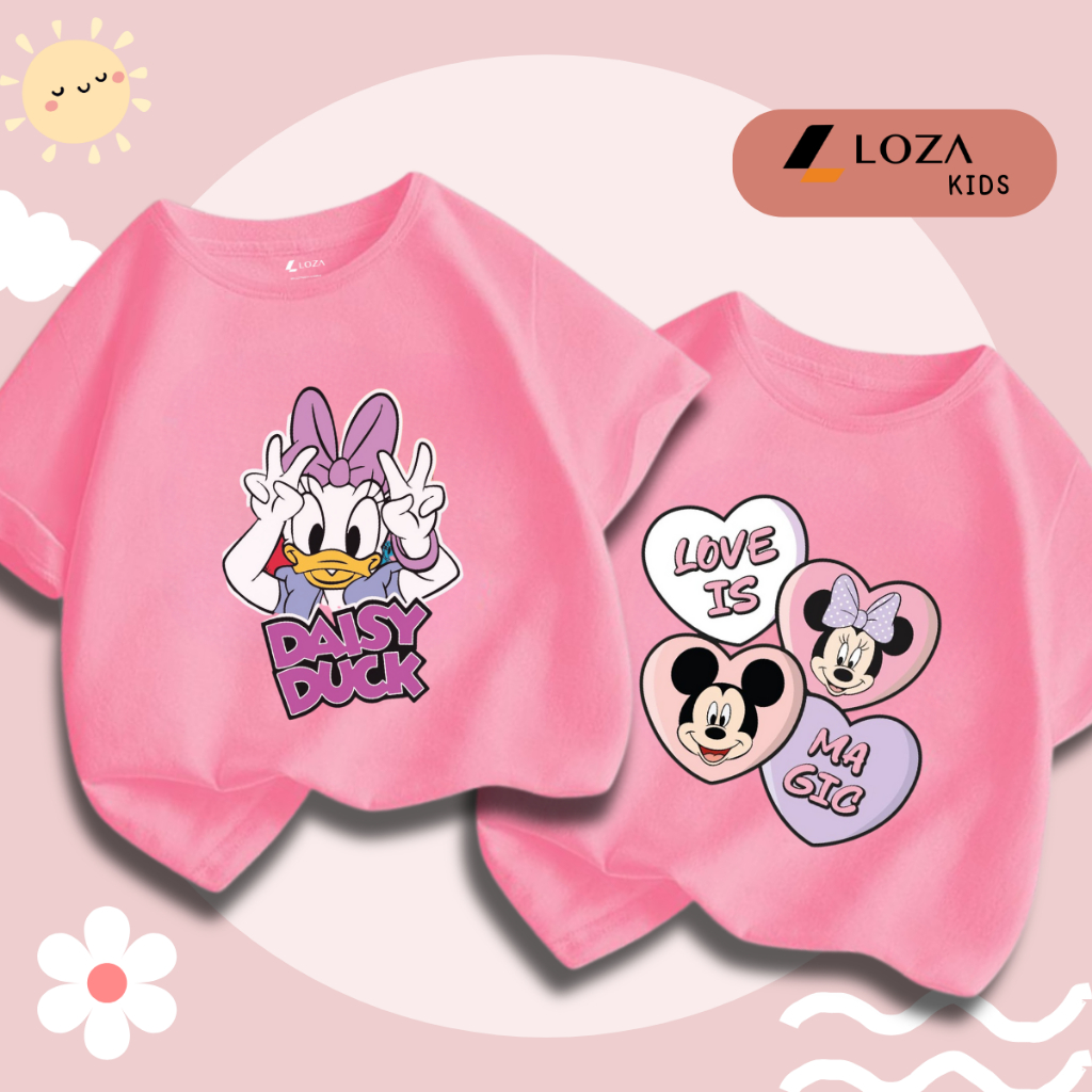 Áo thun bé gái in hình Mickey Vịt Donal - Loza Kids Mã CA005_thumbnail_9