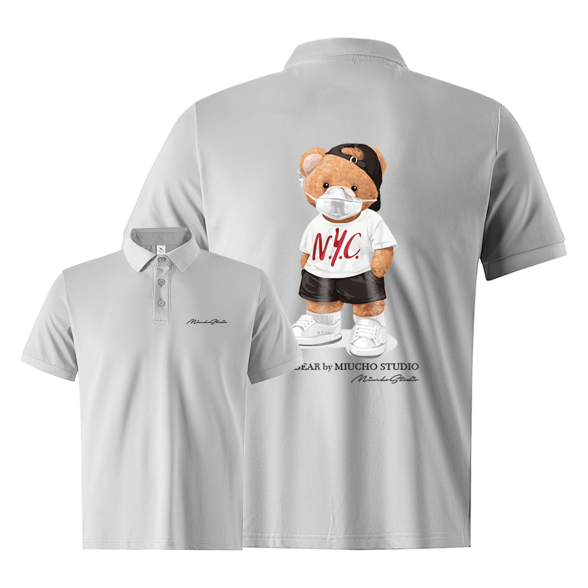 Áo polo nam form vừa 1904 Miucho Iconic vải cá sấu đứng form thoáng mát in mix_thumbnail_0