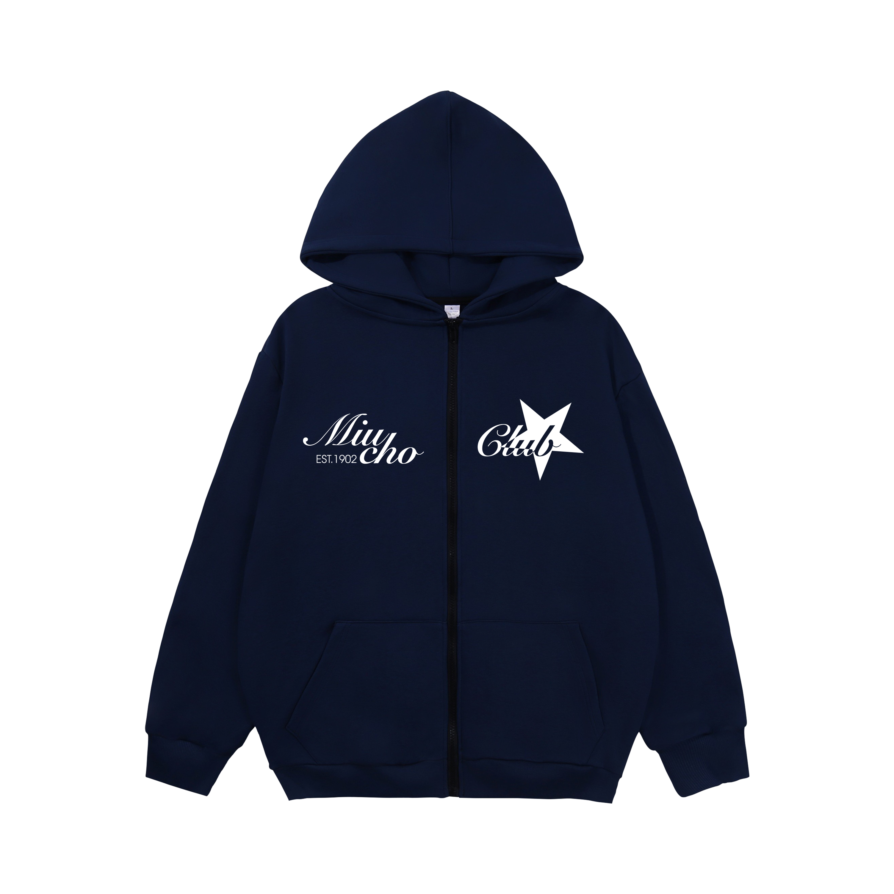 Áo hoodie zip local brand HZD1587 Miucho vải nỉ chân cua dày dặn mủ rộng in typography_thumbnail_0