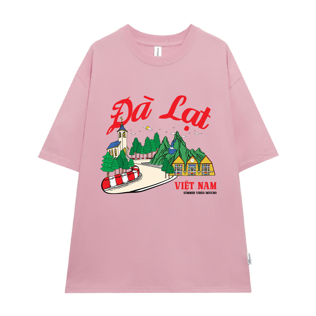 Áo thun du lịch Đà Lạt ATD1263 Miucho vải cotton thoáng mát in mix_thumbnail_8