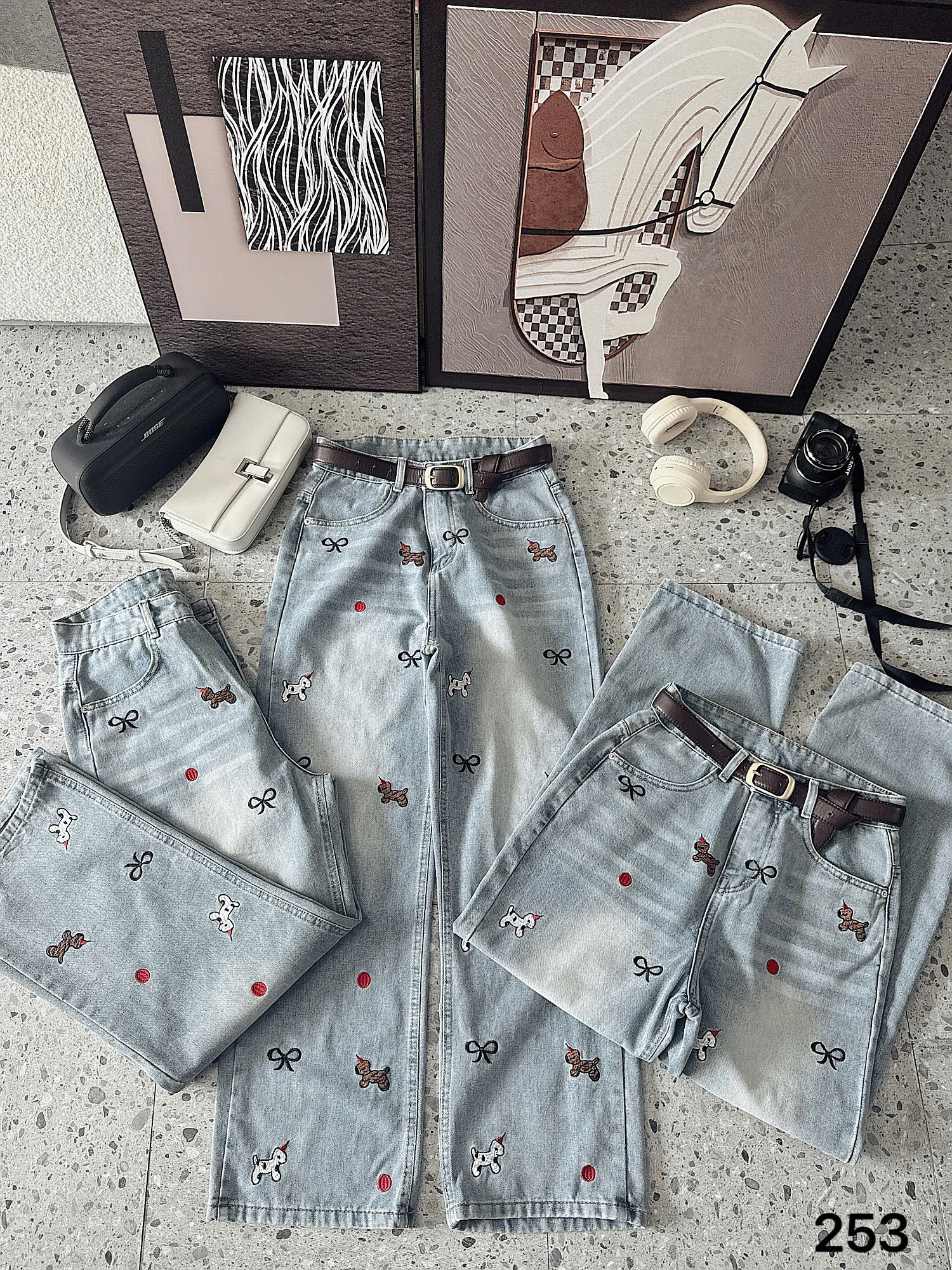 BIGSIZE - Quần jean suông thêu T-QJ253_thumbnail_7