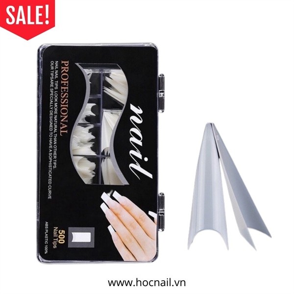 Móng nối (típ) - form nhọn dài - màu trong suốt - loại xịn trơn (hộp)_thumbnail_2