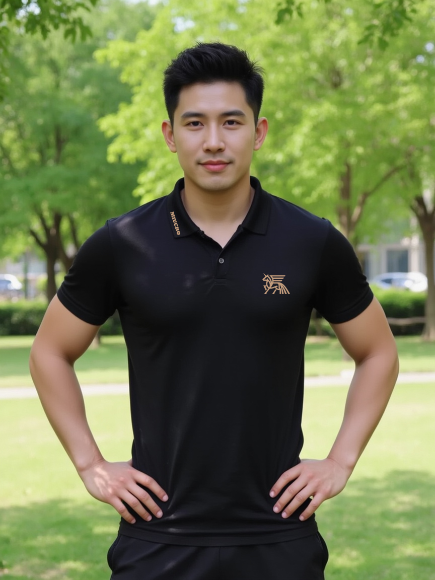 Áo polo nam form vừa 1932 Miucho Iconic vải cá sấu đứng form thoáng mát in basic_thumbnail_5