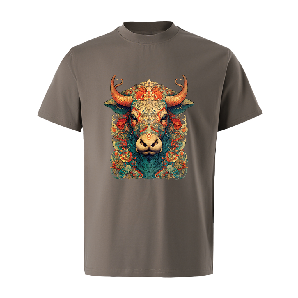 Áo thun nam form rộng 12 con giáp tuổi Sửu ATD478 Miucho Iconic cotton cổ tròn in graphic_thumbnail_17