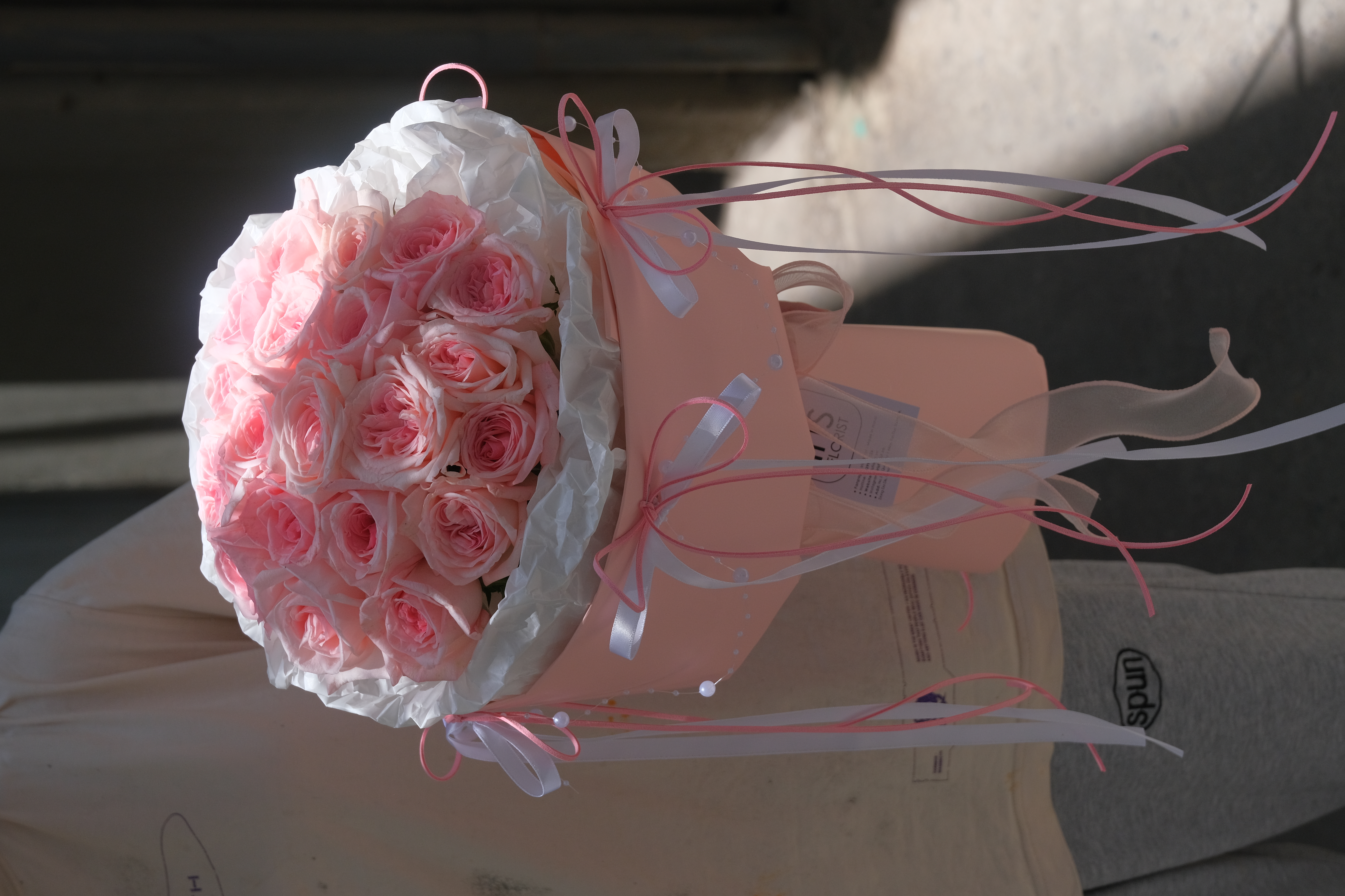 Bó hồng Ohara mix Panxe hồng - Bó dáng tròn Princess