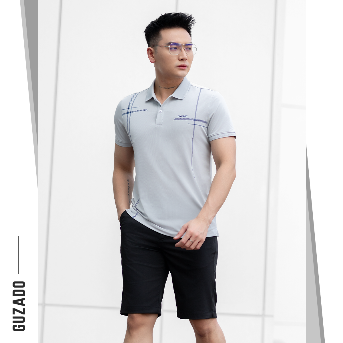 Áo Polo Nam GUZADO Sọc Thể Thao Nam Tính Sang Trọng GPS209_thumbnail_8