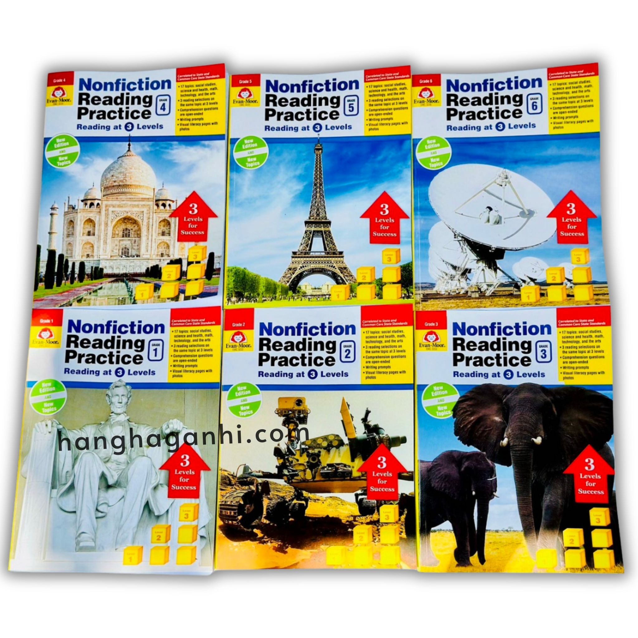 6 Books Evan Moor Nonfiction Reading Practice Literature Textbook Workbook_thumbnail_0