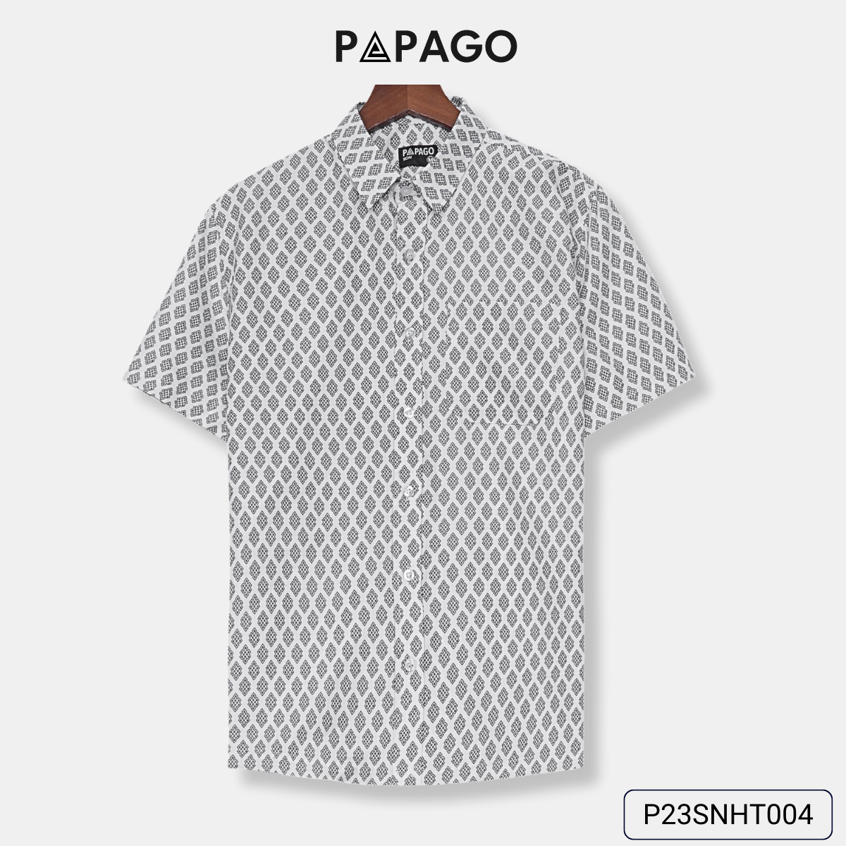Áo sơ mi nam trung niên PAPAGO tay ngắn lai ngang in họa tiết - P23SNHT004_thumbnail_10