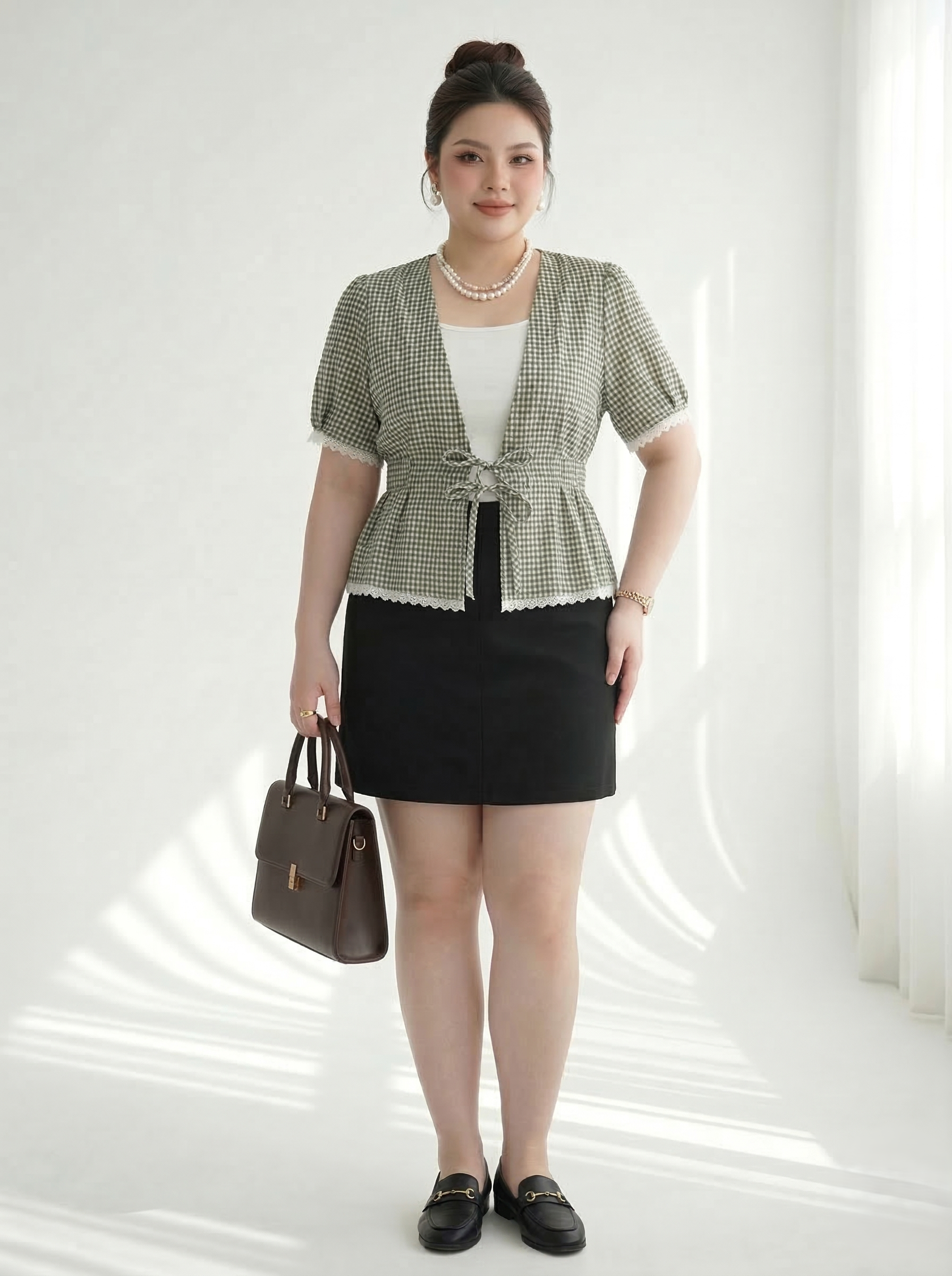 BIGSIZE NỮ - Aó kiểu kèm áo 2 dây V- AK091