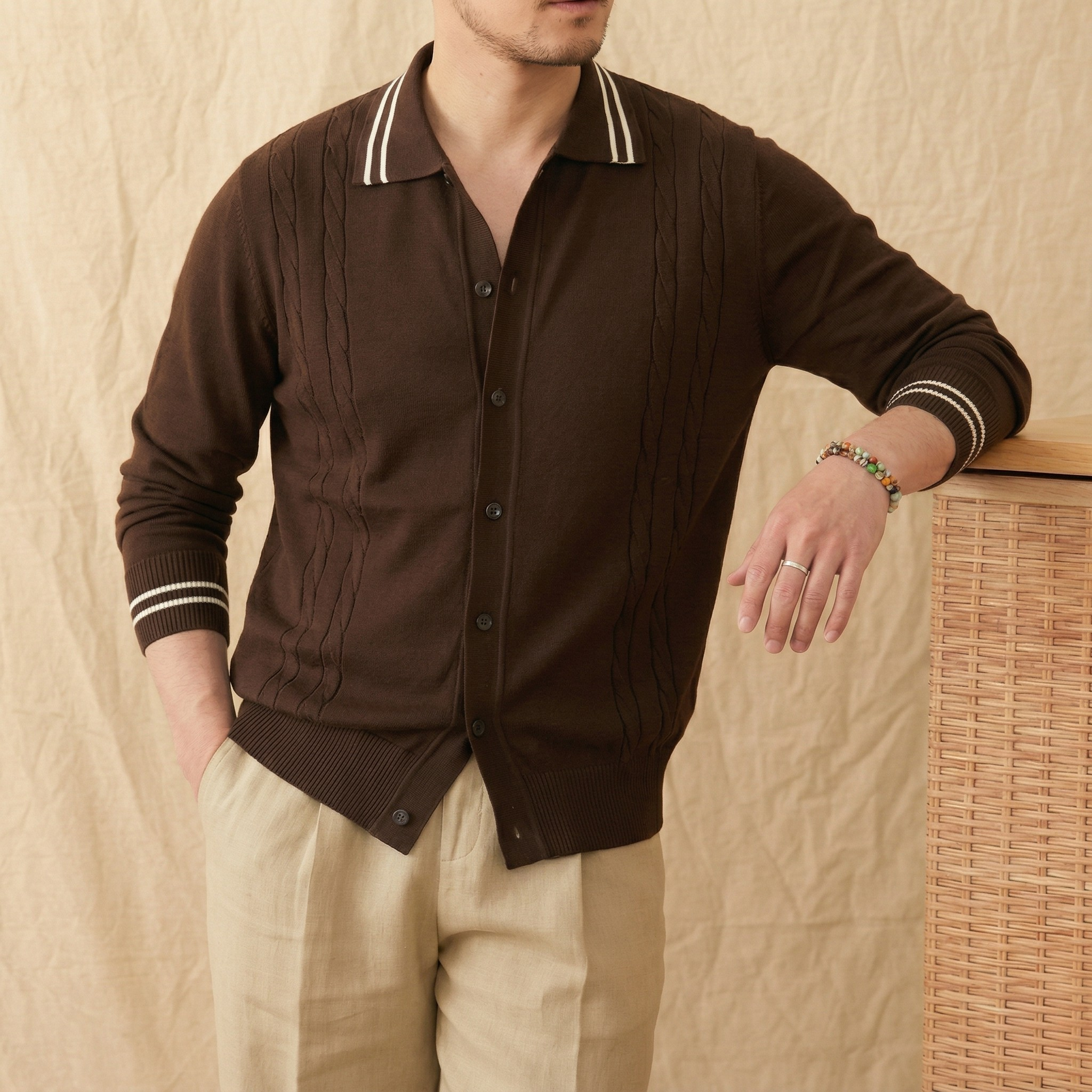 Áo Polo Dệt Thừng Tay Dài_thumbnail_4