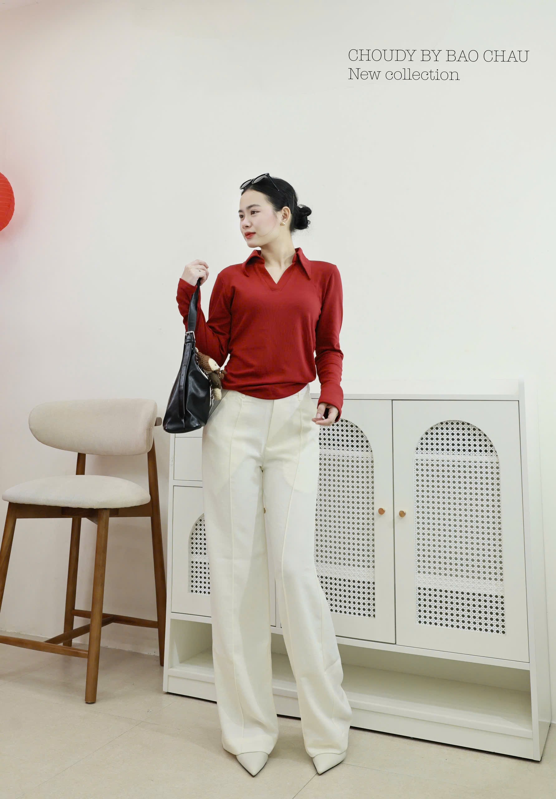 SALE U719 QUẦN SUÔNG KEM