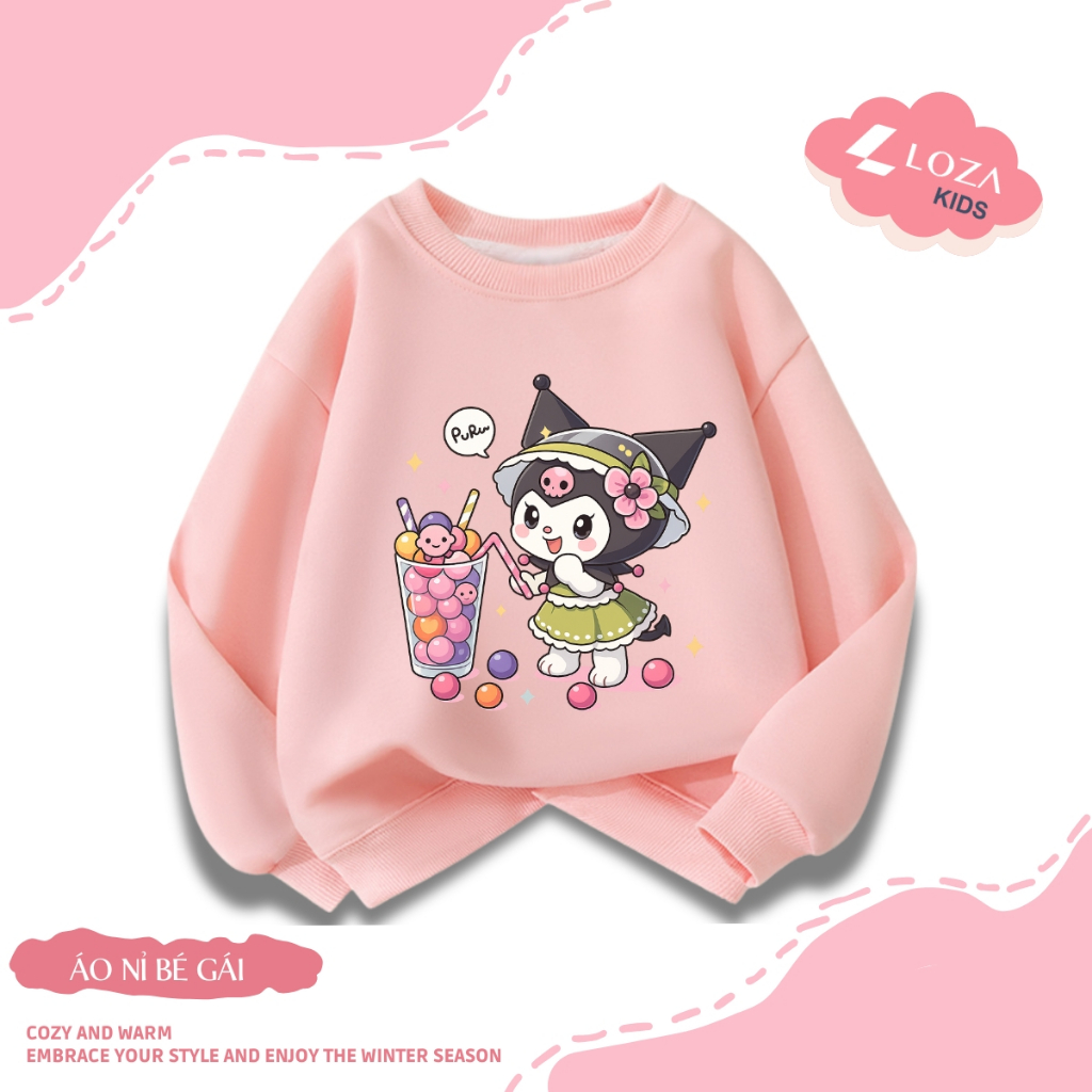 Áo sweater bé gái in hình Kuromi - Loza Kids IN3439_thumbnail_1