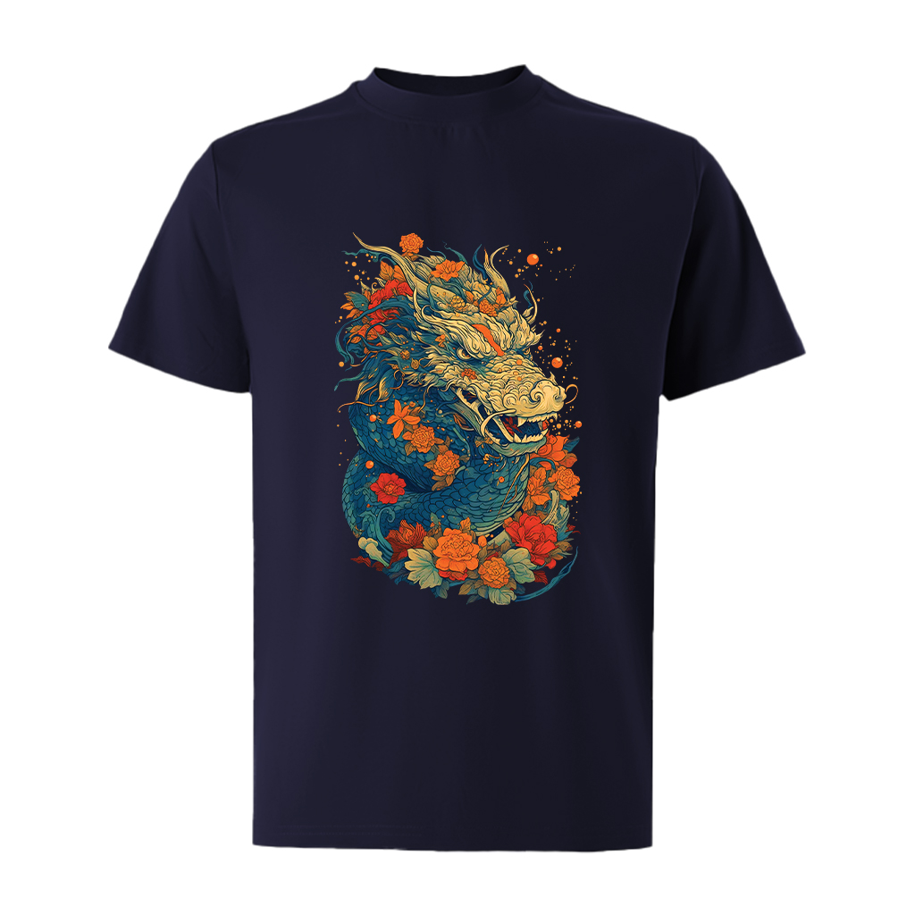 Áo thun nam form rộng 12 con giáp tuổi Thìn ATD481 Miucho Iconic cotton cổ tròn in graphic_thumbnail_15