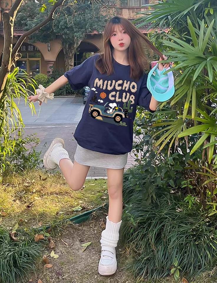 Áo thun nữ form rộng nhiều màu sắc ATD1491 Miucho vải cotton thoáng mát cổ tròn in mix_thumbnail_5