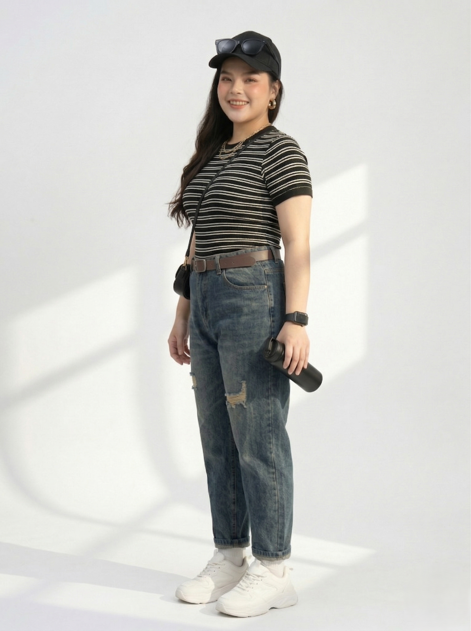 BIGSIZE NỮ - Quần jean baggy túi thêu dành cho nàng béo từ 55-90kg V-QJ5005_thumbnail_2