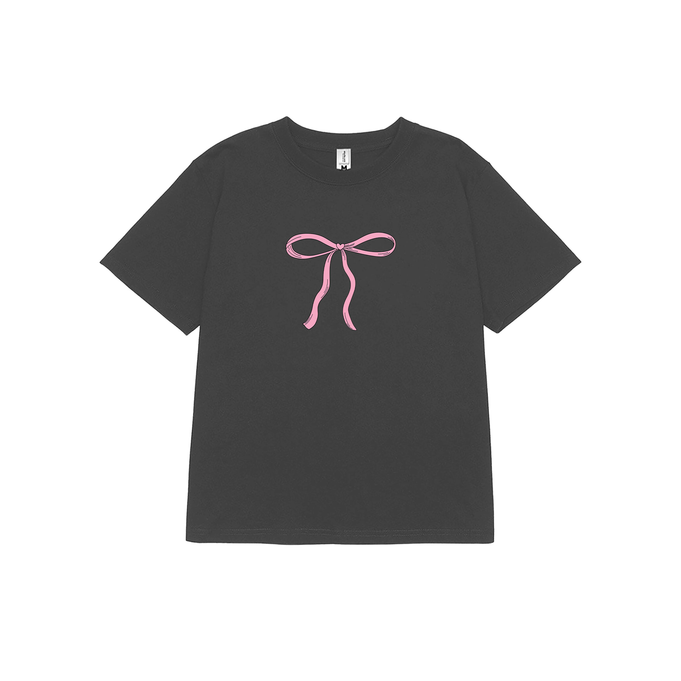 Áo thun baby tee hình nơ form ôm xinh xắn ABD1077 Miucho tay ngắn Cổ tròn hotrend in artwork