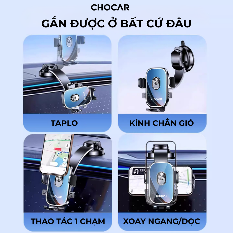 Giá Đỡ Điện Thoại Trên Ô Tô CHOCAR XP12, Hợp Kim Dẻo Uốn cong Linh Hoạt, Bám Chắc, Xoay 360 Độ, Gắn Trên Mọi Bề Mặt Taplo, Kính Lái_thumbnail_4