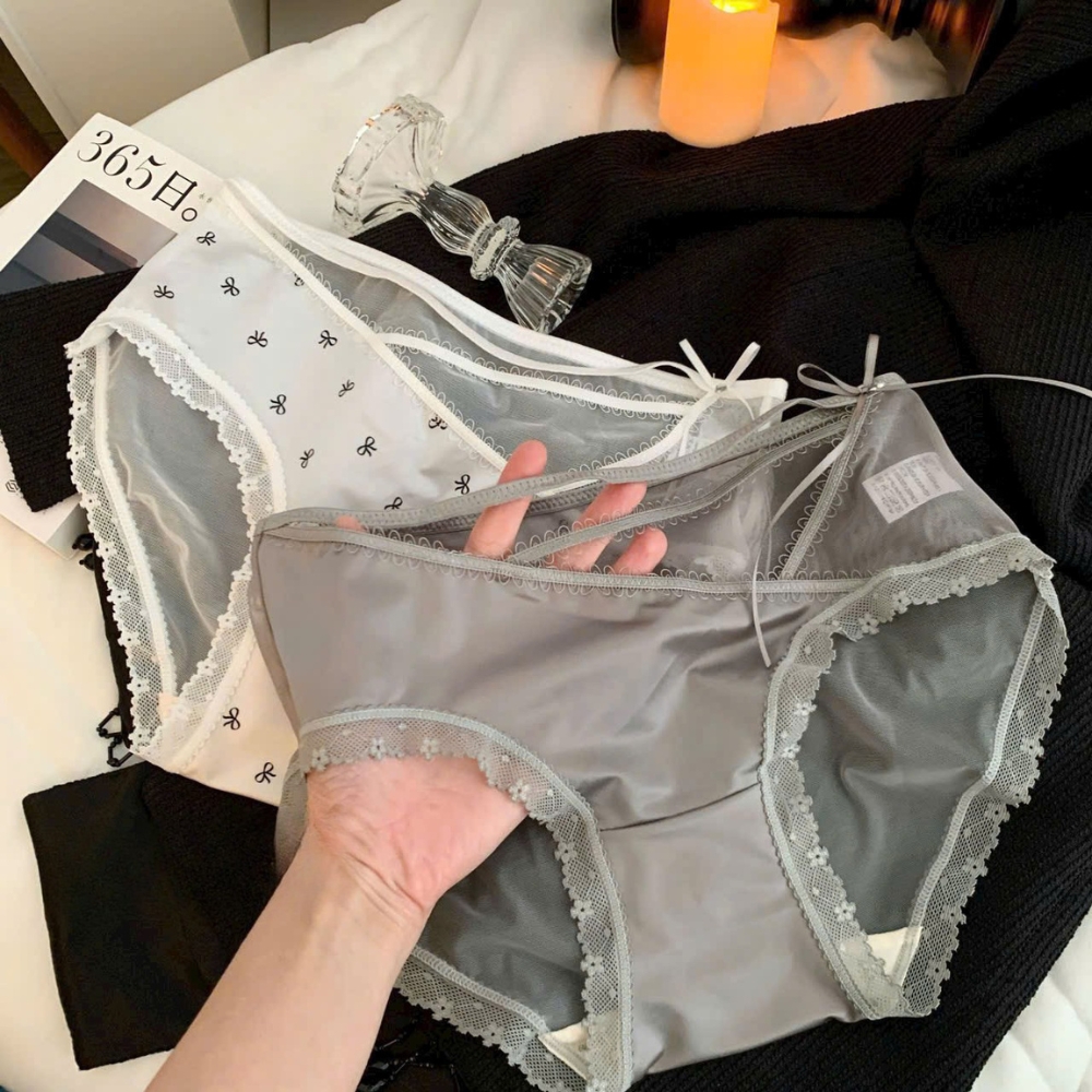 [Mã A22] Set 5 Quần Lót Nữ Lụa Ren Mềm Mịn Họa Tiết Cá Tính Vikam_thumbnail_1