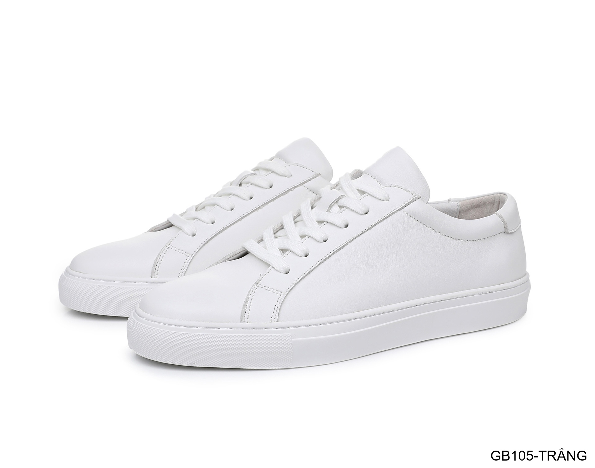 GB105 - Giày Sneaker Nam Da Bò Thiết Kế Đơn Giản, Đế Cao Su Bền, Màu Trắng Đen_thumbnail_6