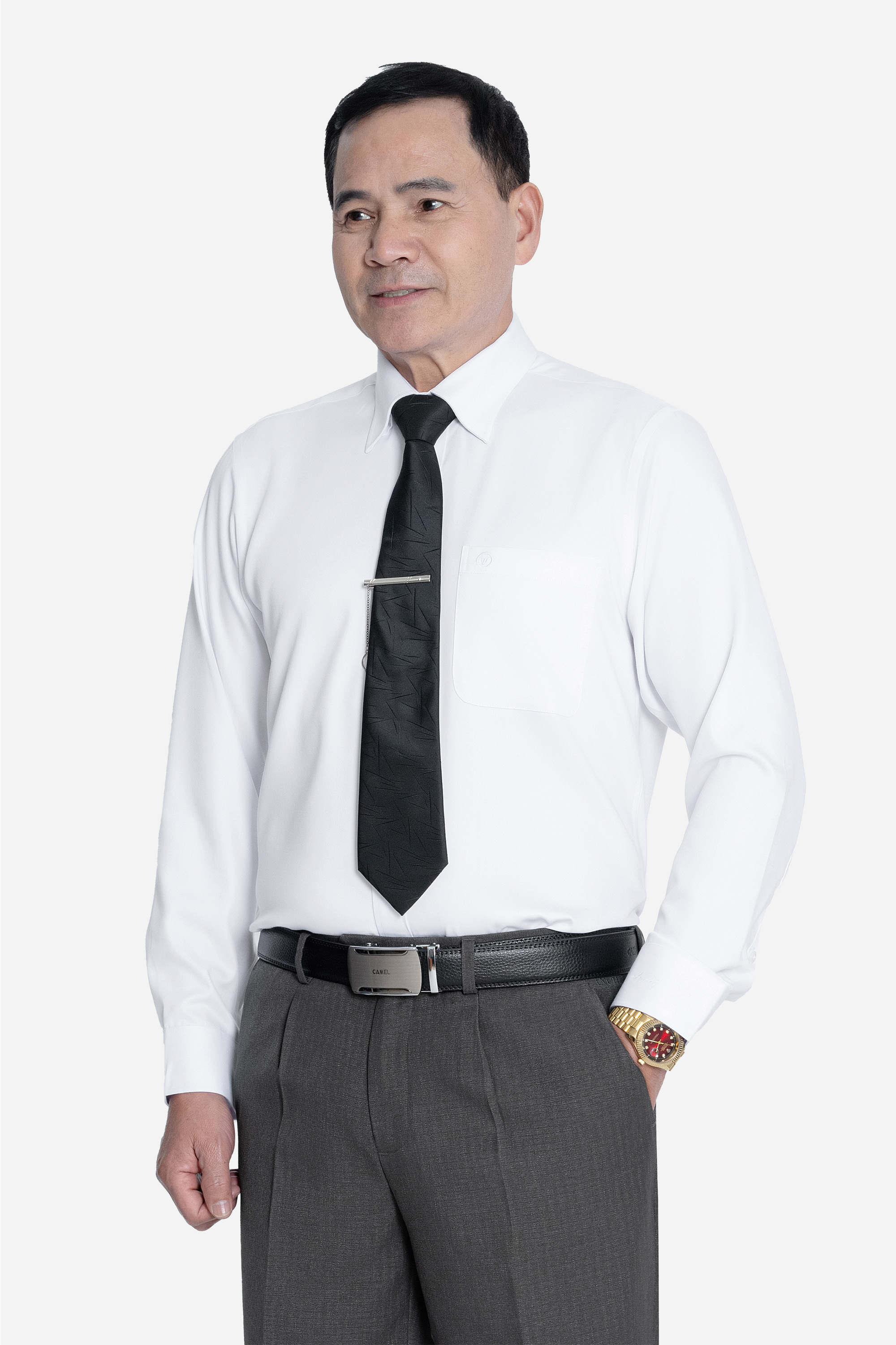 Sơ Mi Trơn Dài Tay Nam Trung Niên ANCHI Chất Liệu Sợi Sồi Cao Cấp Màu Cổ Vịt_thumbnail_30