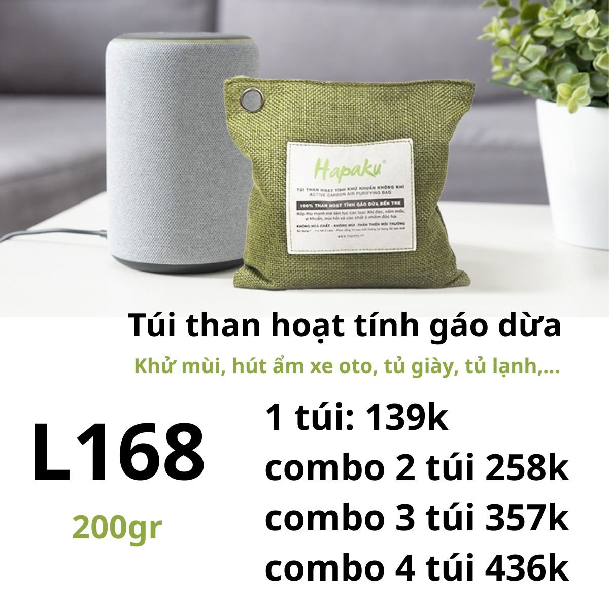 L168- TÚI THAN HOẠT TÍNH