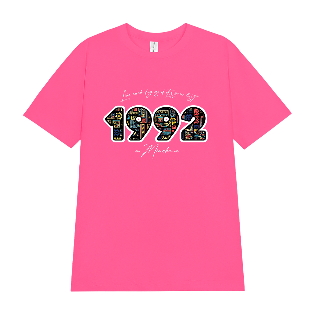 Áo thun nữ in năm sinh 1992 form vừa regular vải cotton 4c thoáng mát ARD1779 Miucho Chic in mix_thumbnail_10