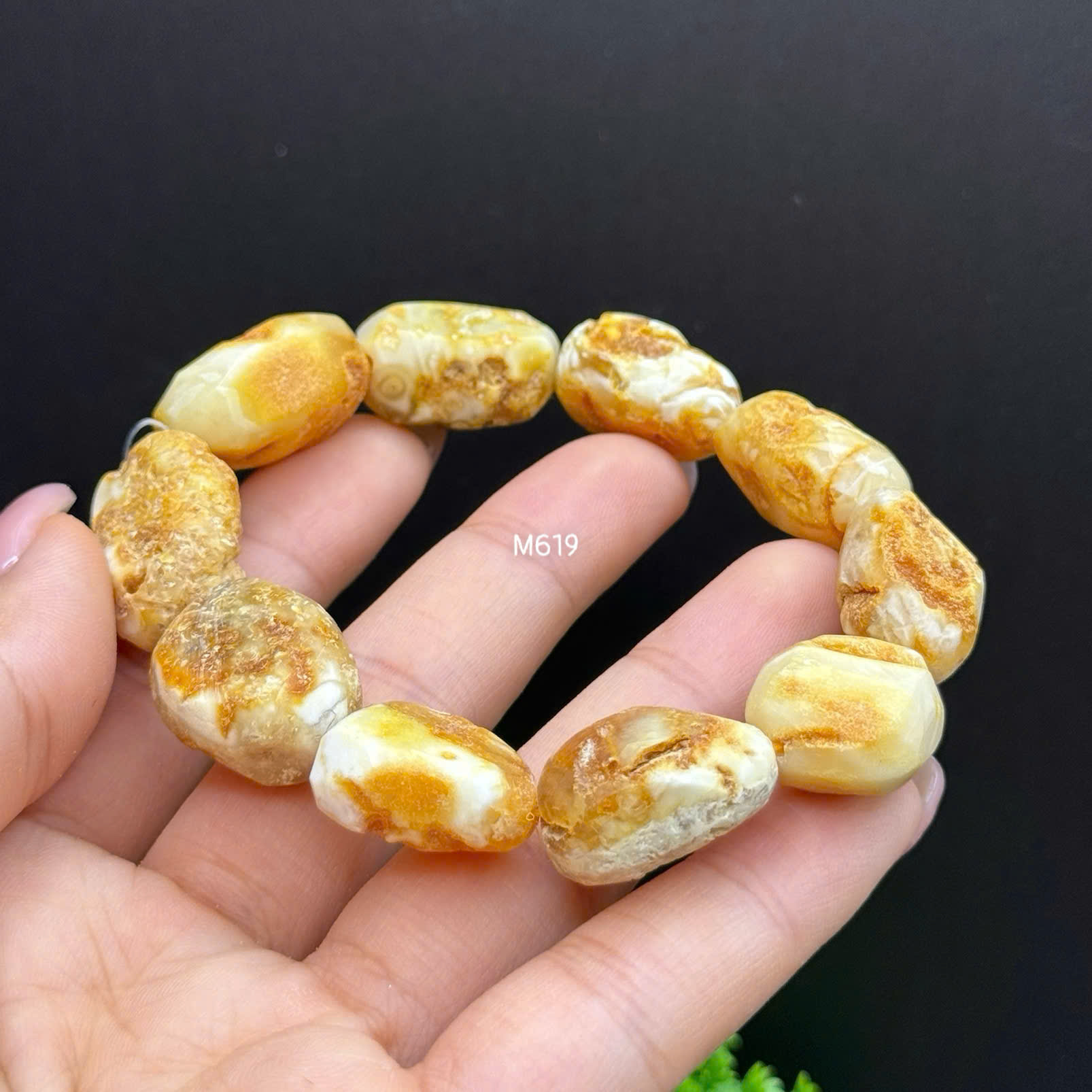 Lắc Tay Hổ Phách Bạch Thô - M619_thumbnail_2