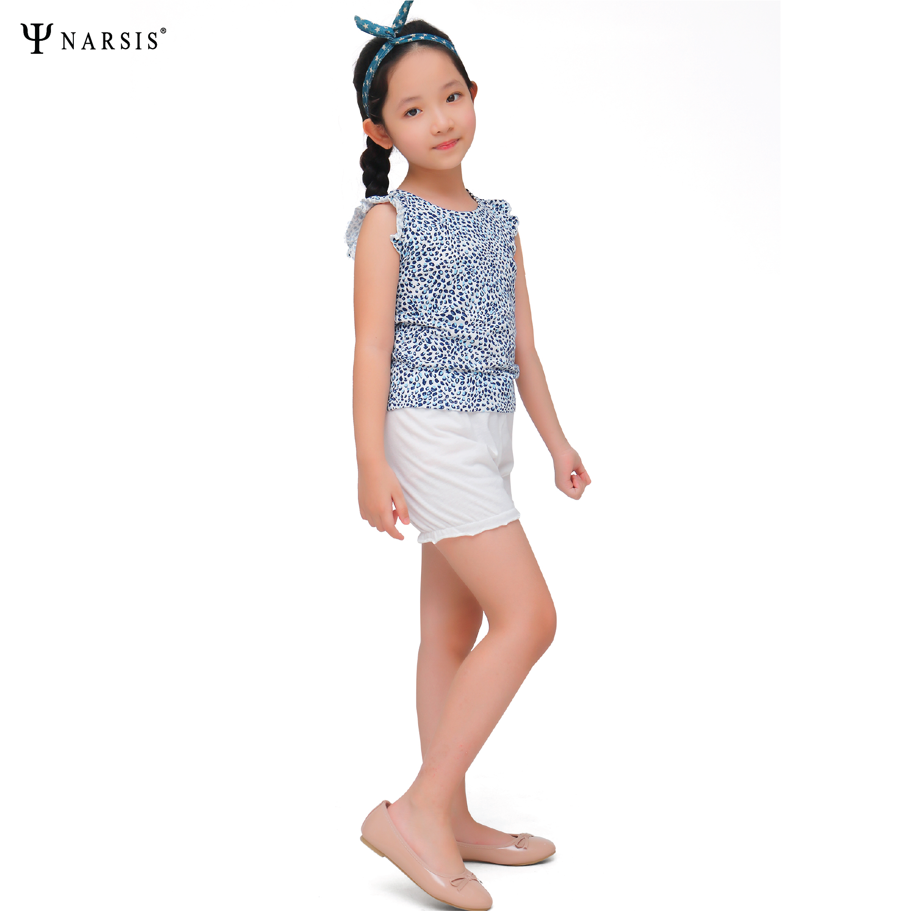 BỘ HÈ BÉ GÁI KM0004 NARSIS CHẤT LIỆU THOÁNG MÁT, DỄ CHỊU, THOẢI MÁI CẢ NGÀY, DỄ VẬN ĐỘNG