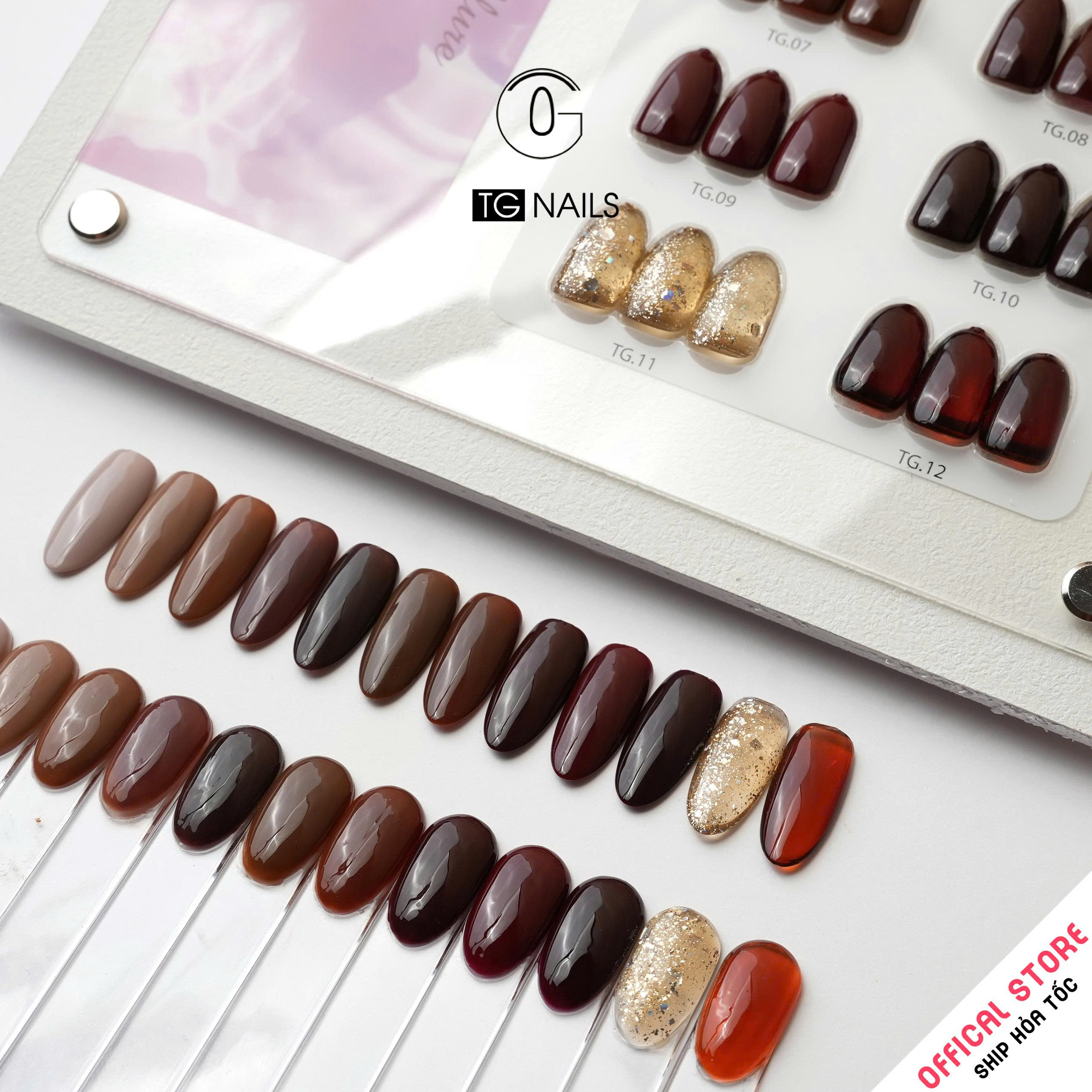 ComBo 12 màu Nâu Socola TG Nails kèm bảng màu_thumbnail_2