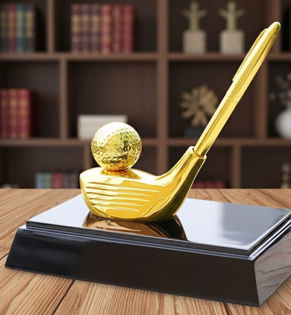 GẬY ĐÁNH GOLF GIÁ CĂM BÚT MẠ VÀNG 