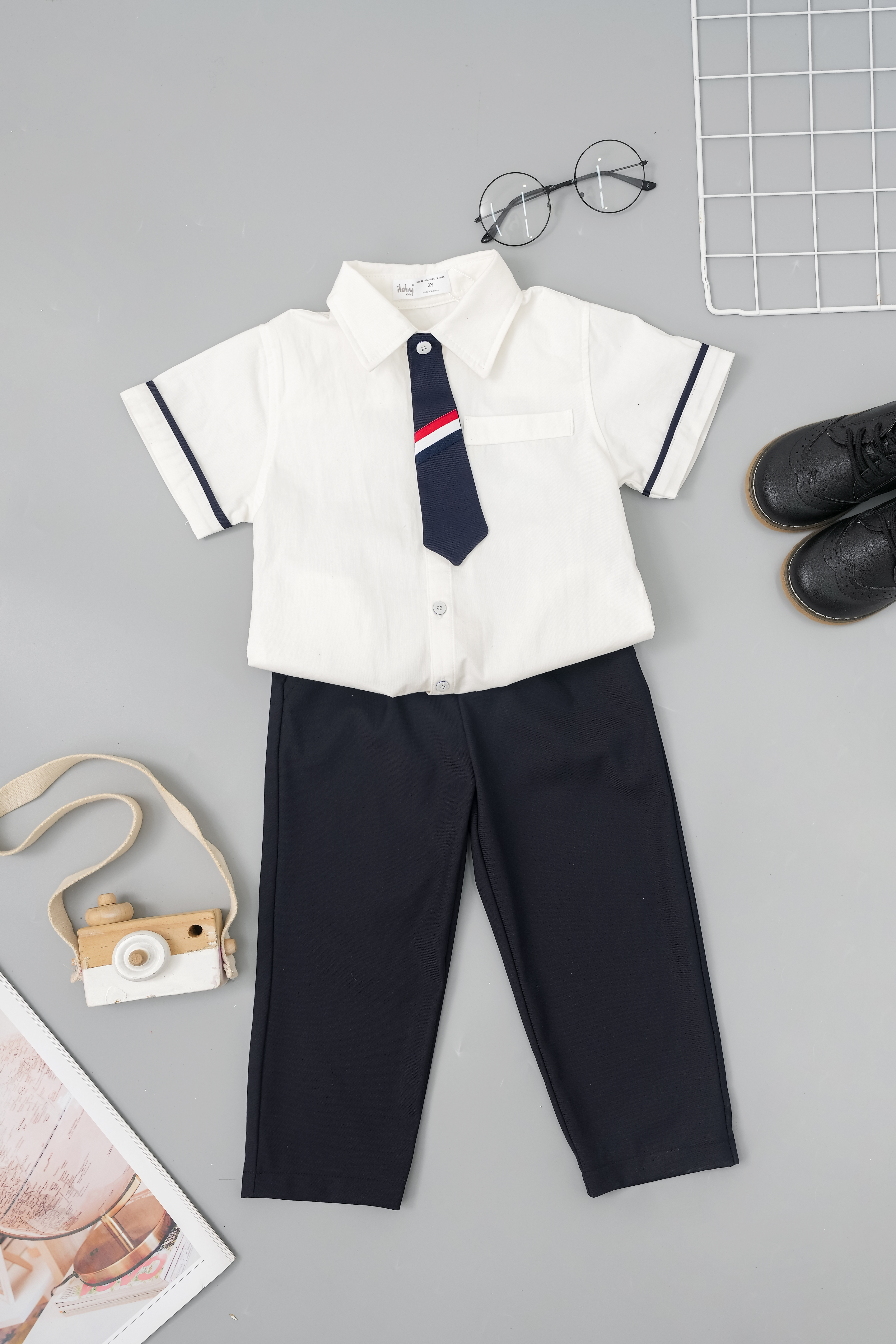 Quần dài phối quai lệch