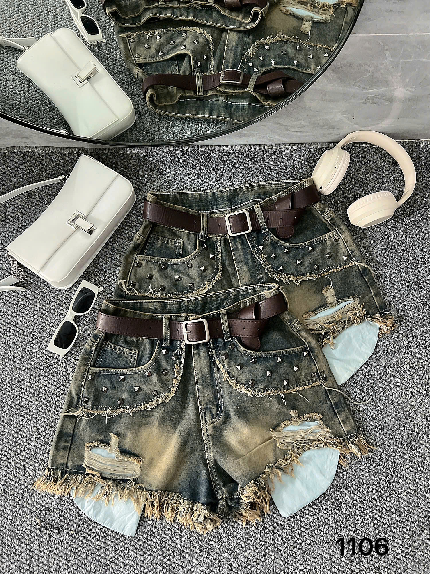 Quần short jean túi lòi đính hạt bigsize QSJ1106 dành cho nàng béo mập từ 55-90kg_thumbnail_3