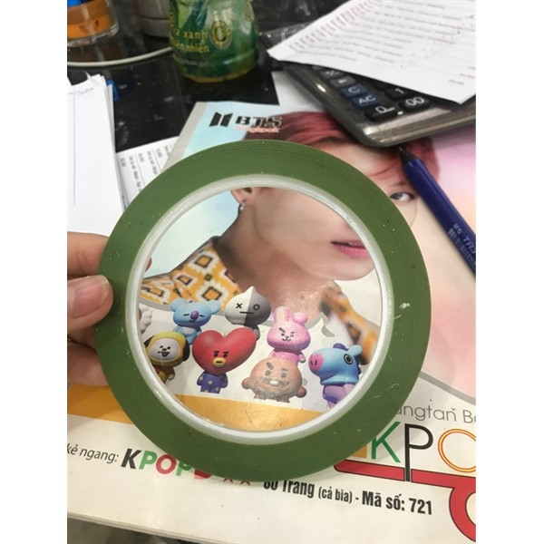 Băng dính tạo fan màu xanh