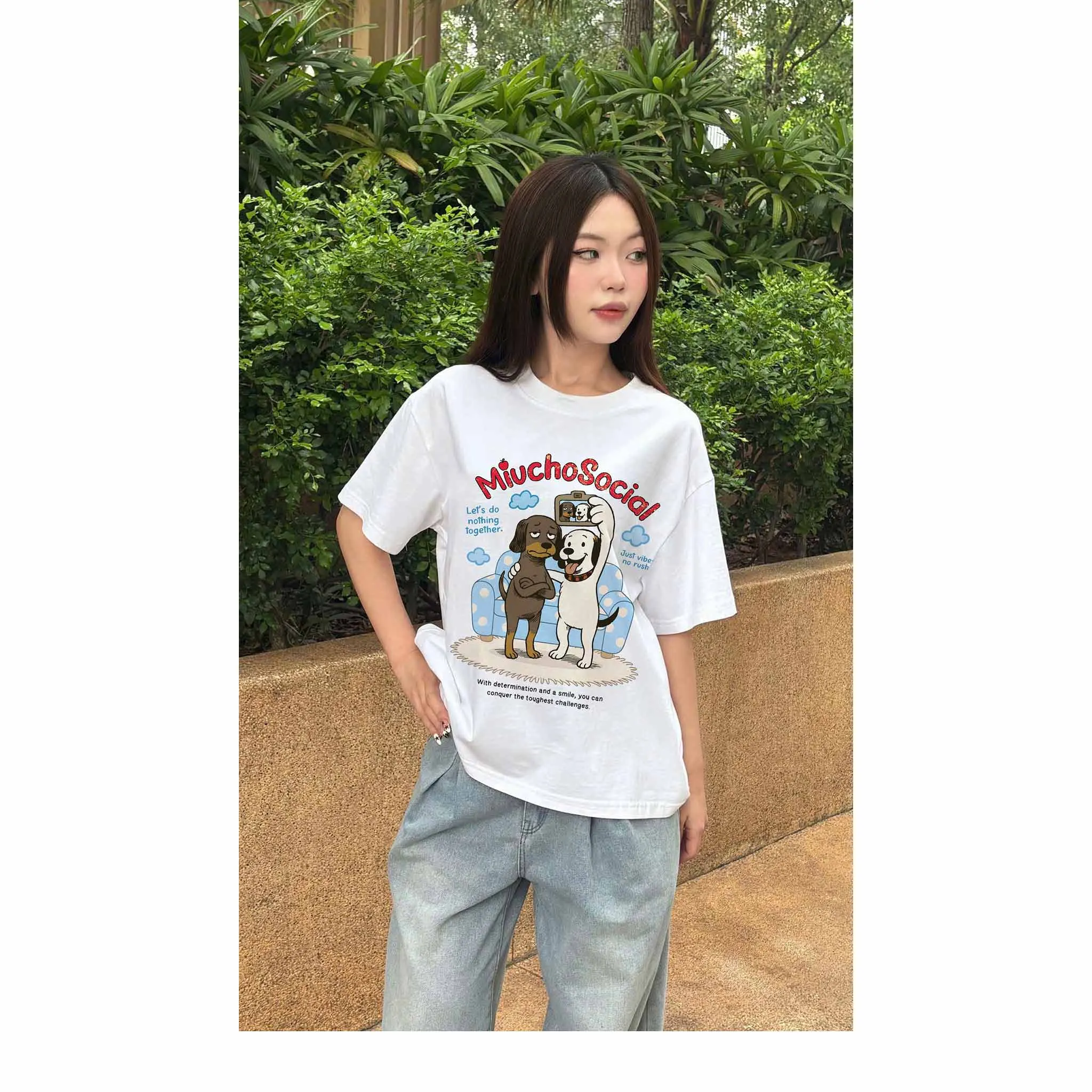 Áo thun form boxy Miucho Social 2561 phong cách Hàn Quốc vải cotton cao cấp mềm mại thoáng mát in mix_thumbnail_4