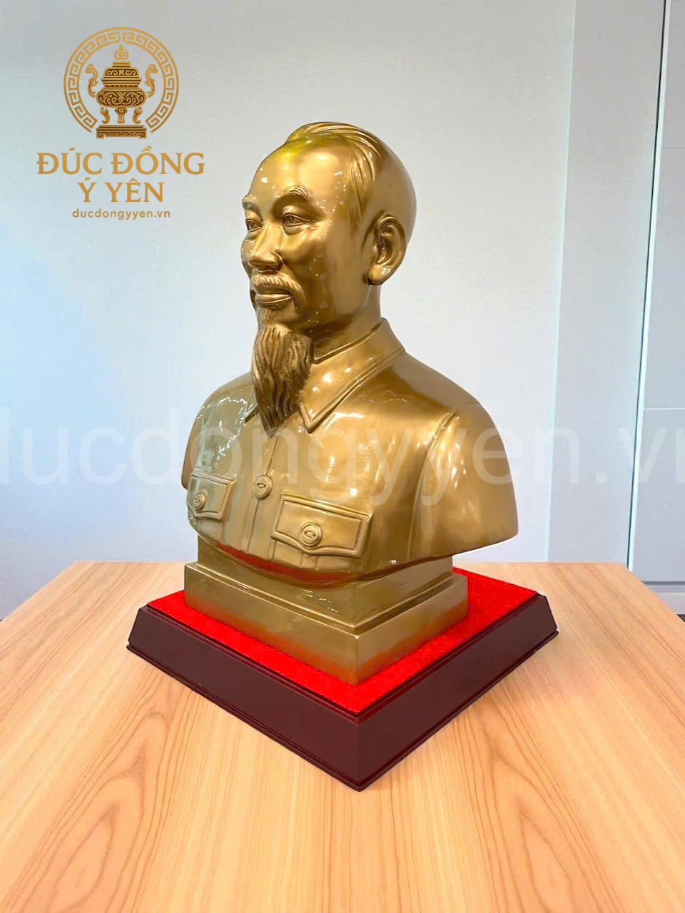 Tượng Bác Hồ bán thân cao 42cm đúc đồng đỏ _thumbnail_1