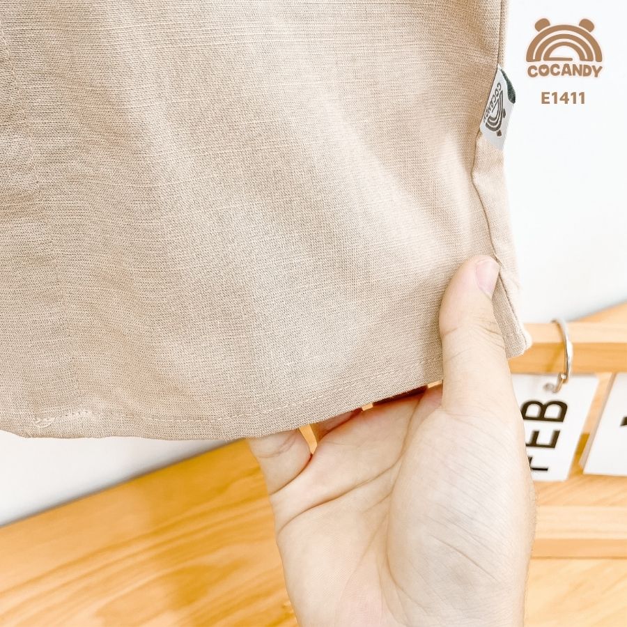 Áo cộc sơ mi NÂU phối túi kiểu phong cách_thumbnail_5
